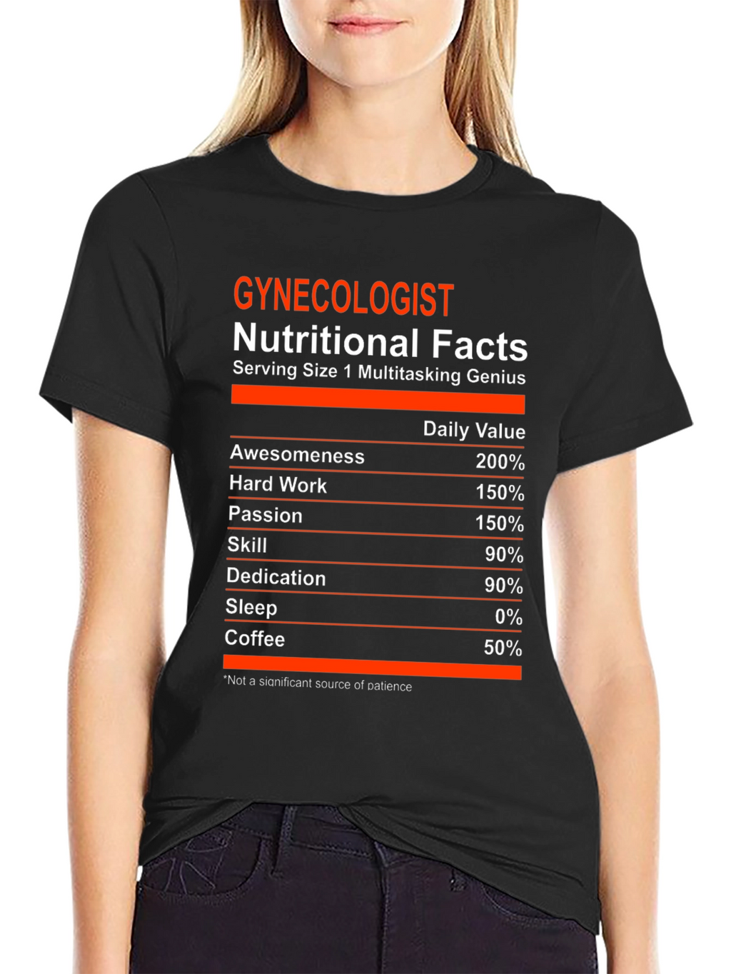 Gynecologist Nutritional Facts Graphic Tee