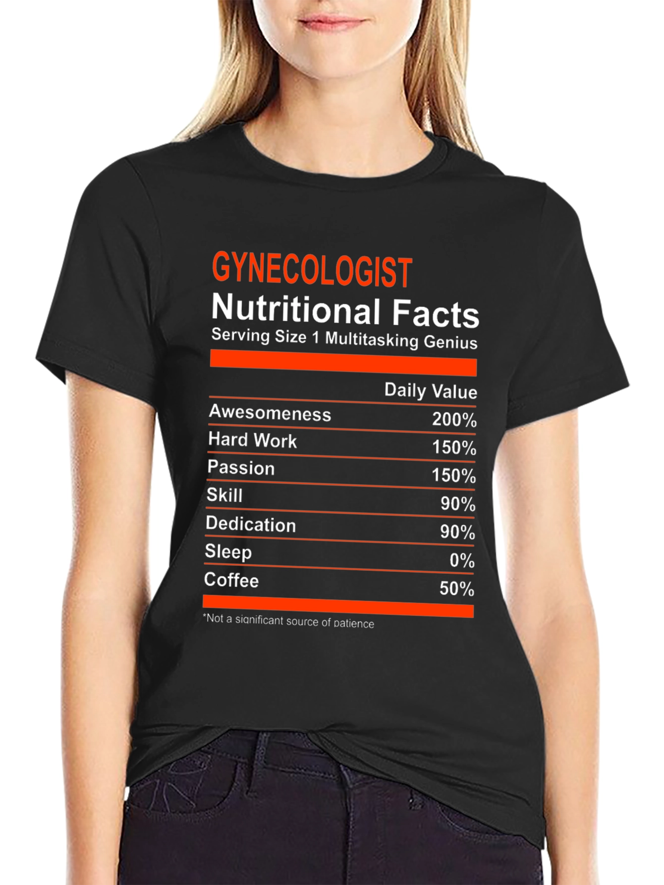 Gynecologist Nutritional Facts Graphic Tee