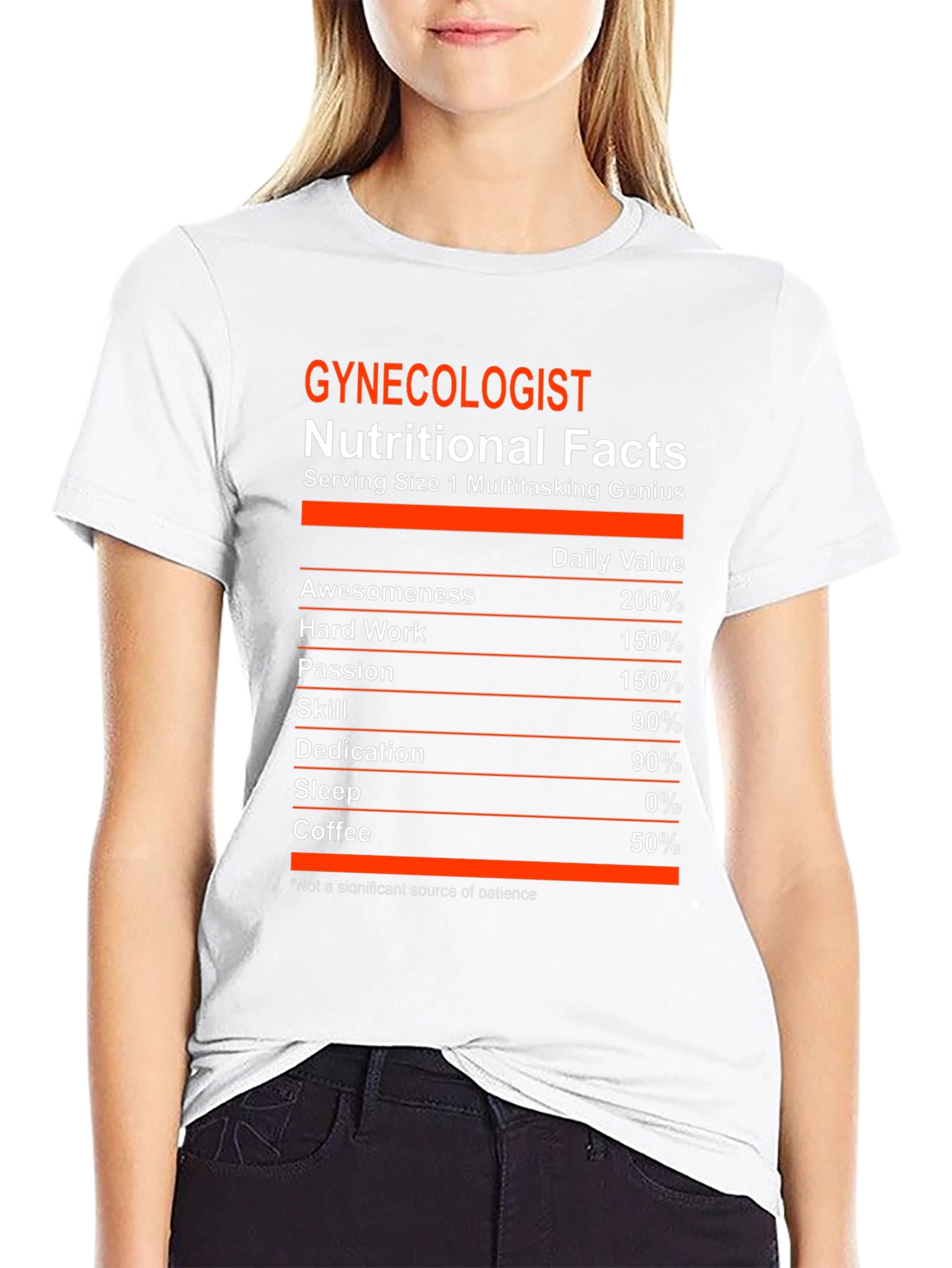Gynecologist Nutritional Facts Graphic Tee