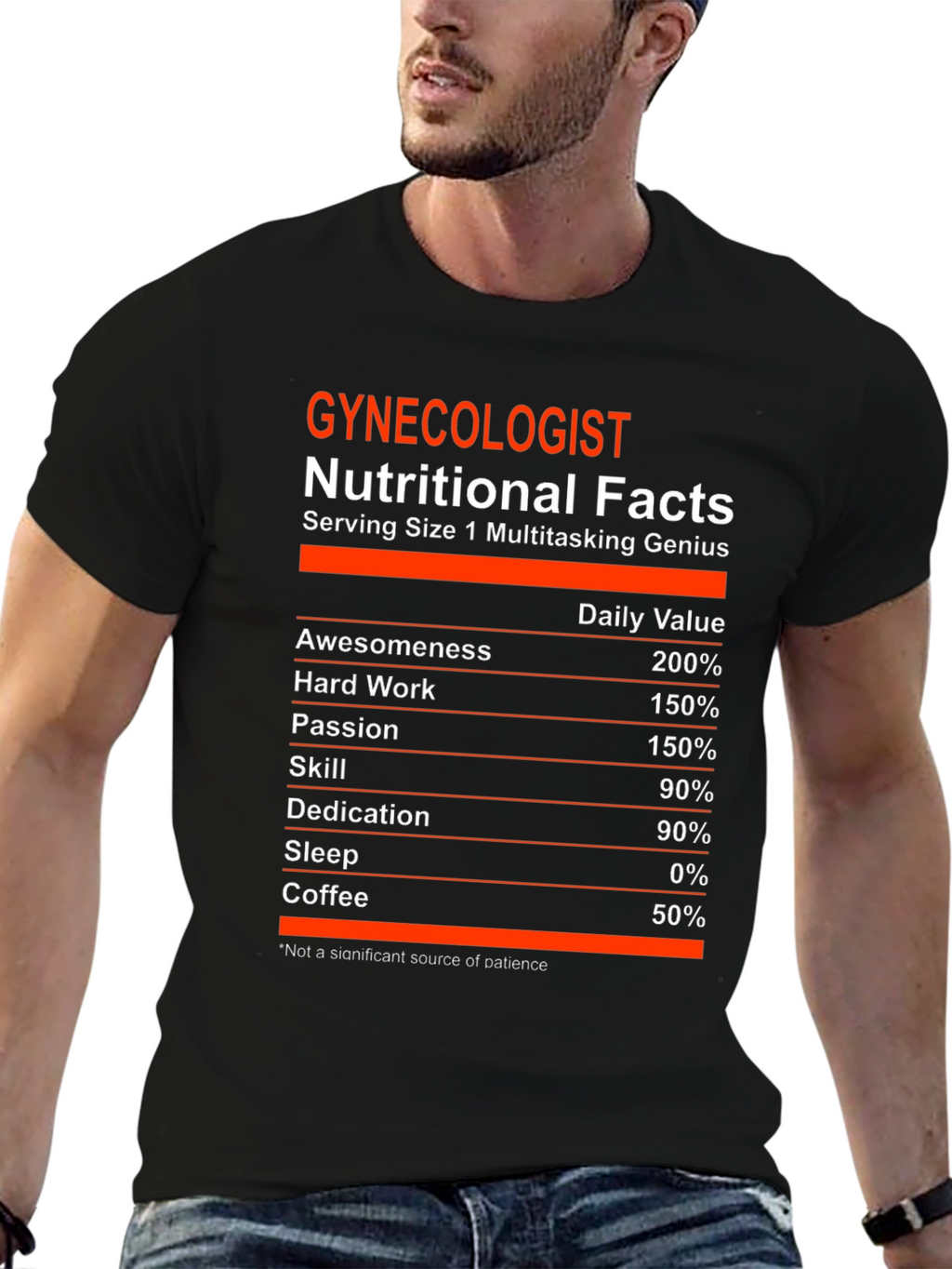 Gynecologist Nutritional Facts Graphic Tee