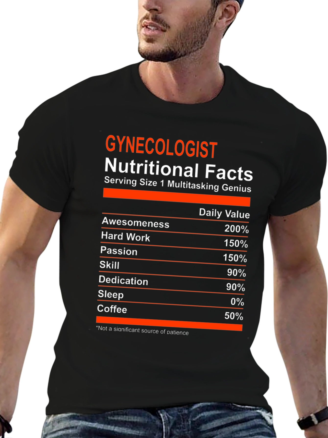 Gynecologist Nutritional Facts Graphic Tee