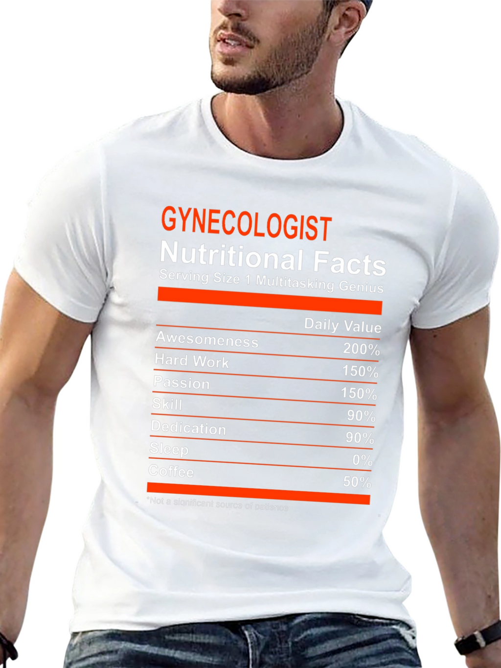 Gynecologist Nutritional Facts Graphic Tee
