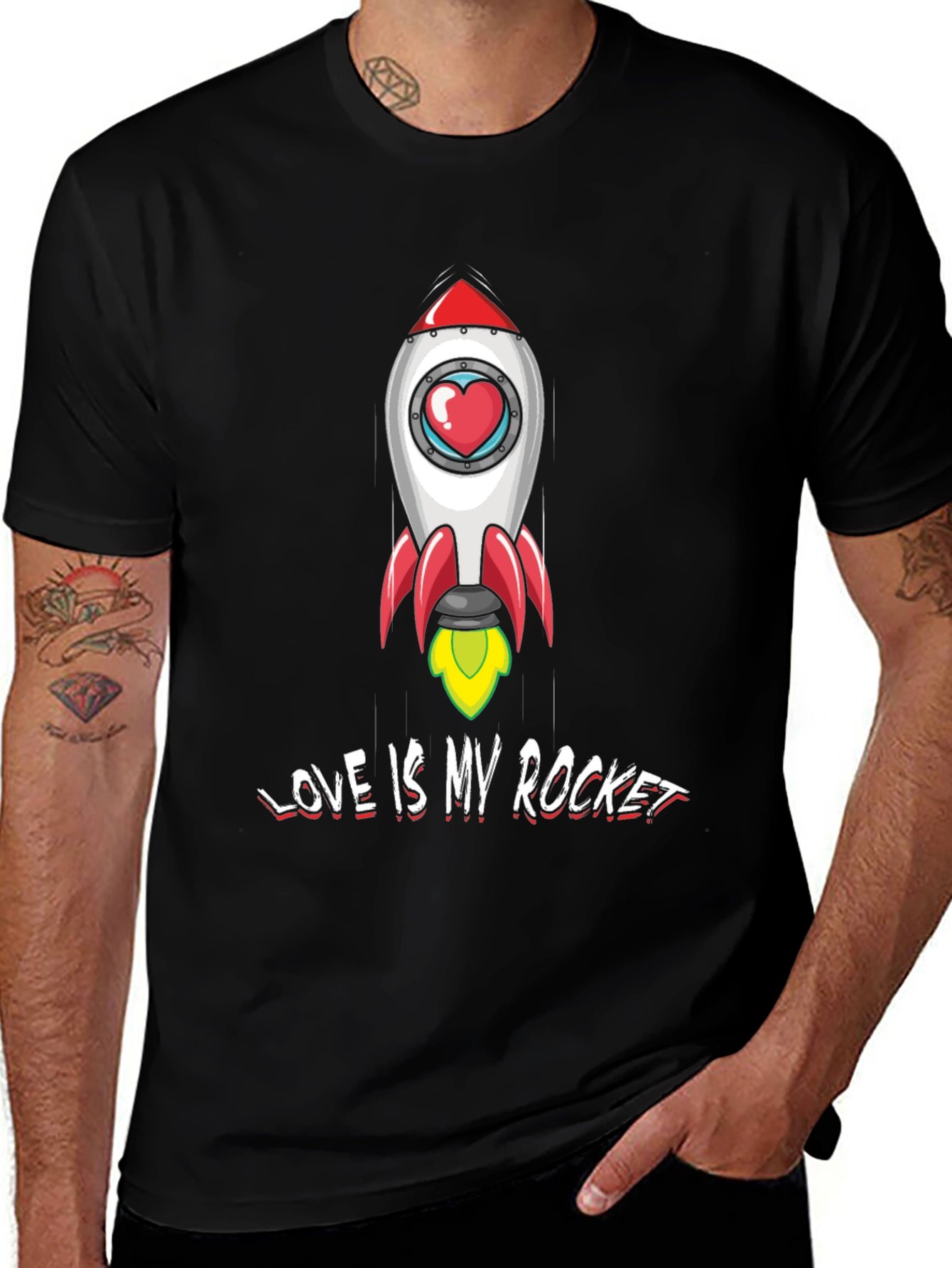 Love is My Rocket Graphic Tee - Unisex