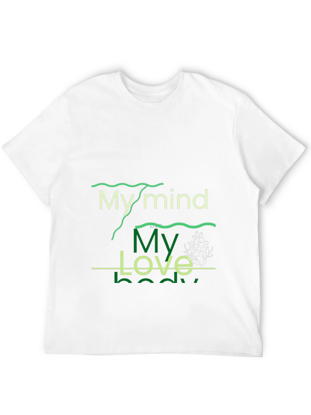 Mind Love Body Graphic Tee - Black