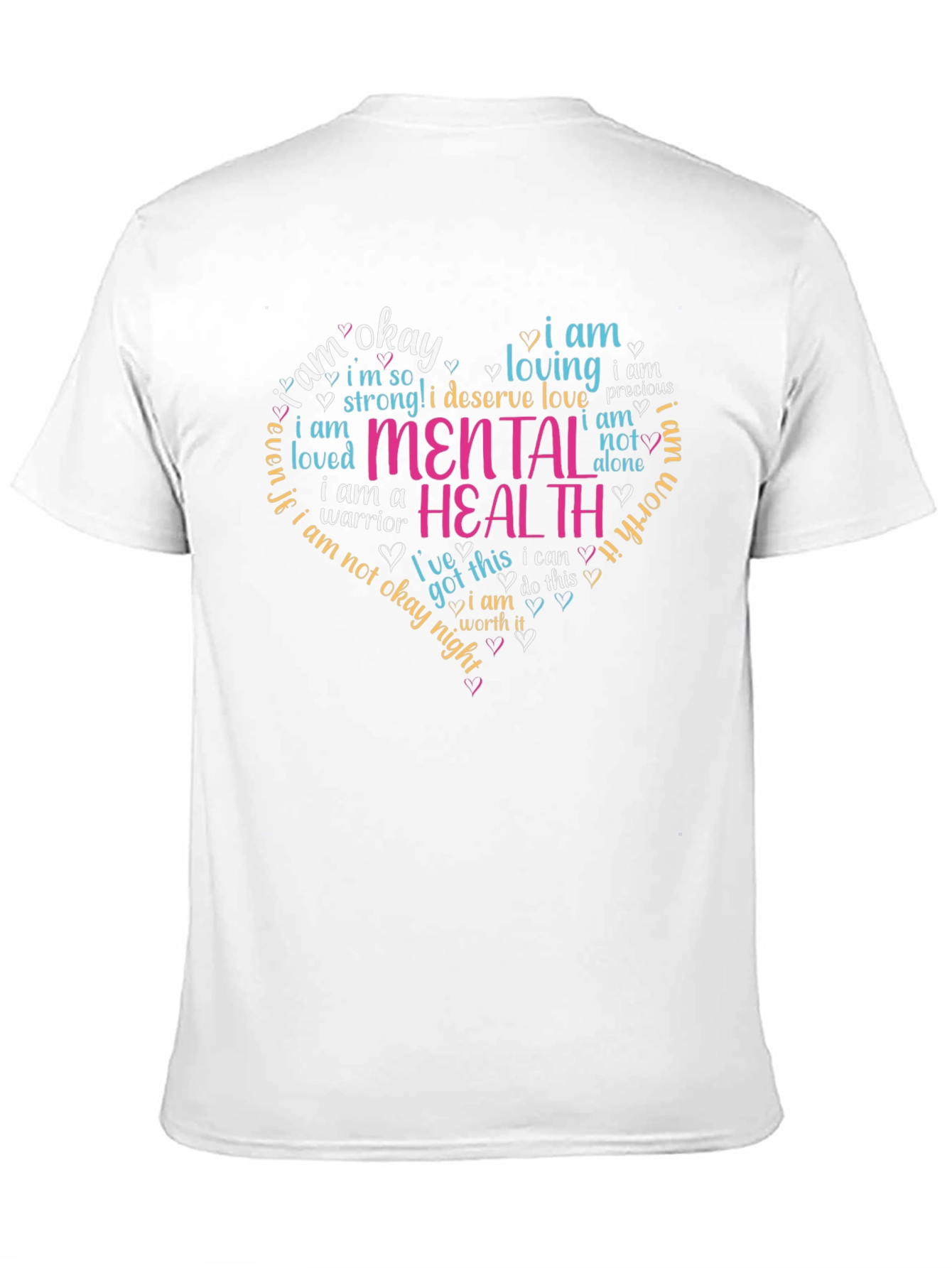 Mental Health Awareness Heart T-Shirt - Black