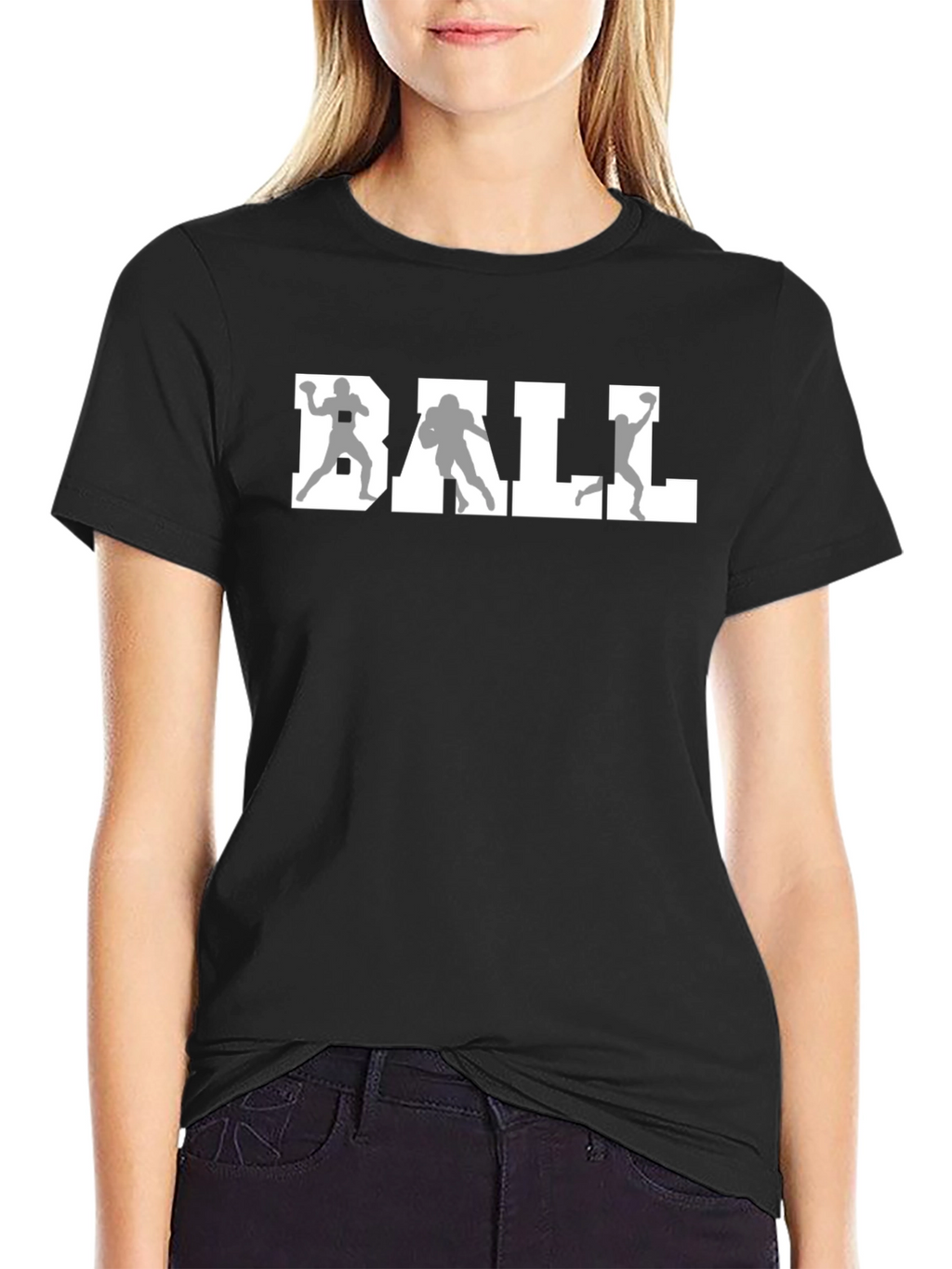 Football Player Silhouette T-Shirt