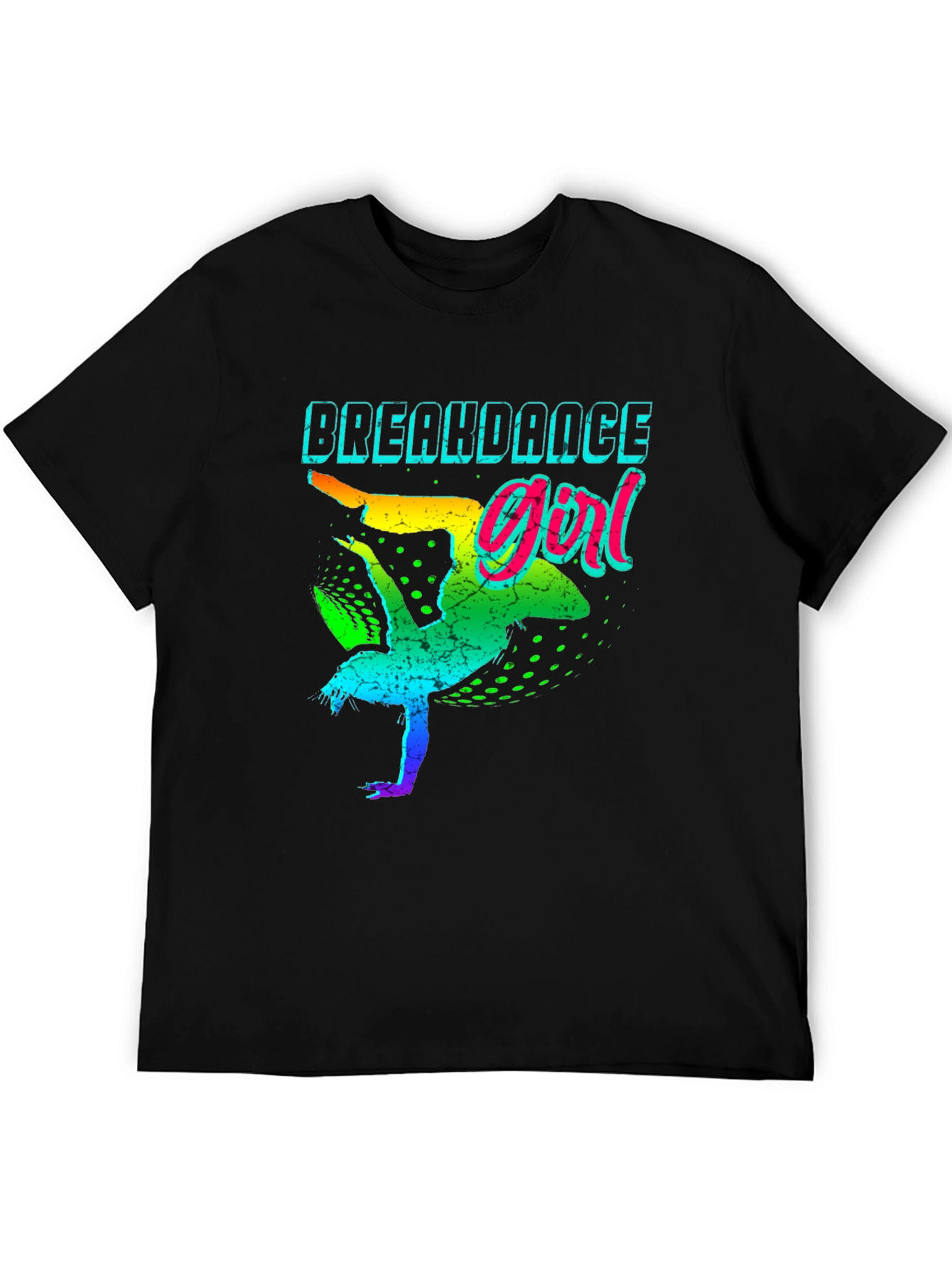 Breakdance Girl Graphic Tee - Retro 80s Style