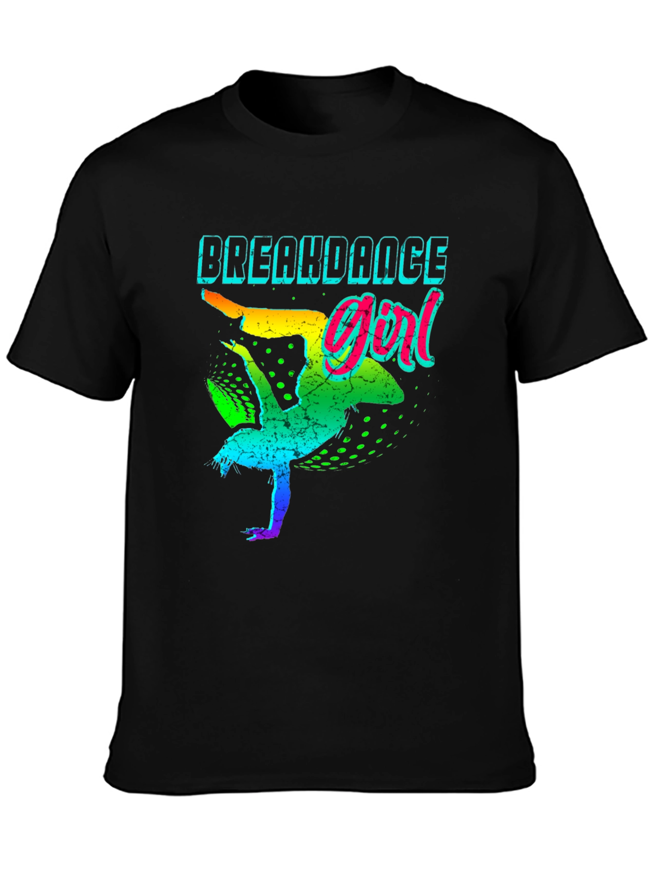 Breakdance Girl Graphic Tee - Retro 80s Style