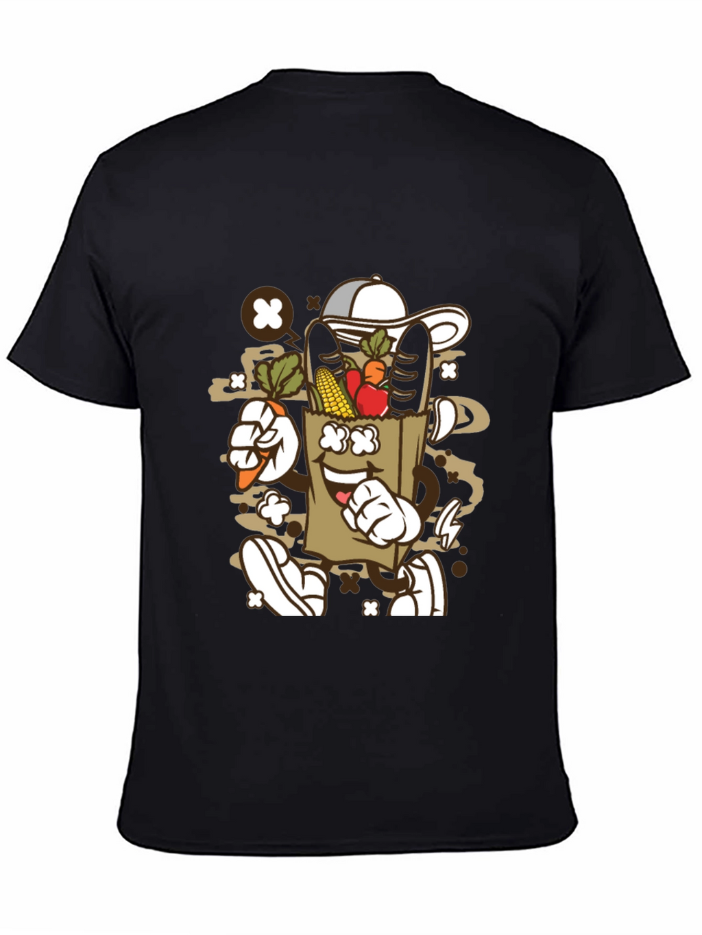 Groovy Grocery Bag Cartoon T-Shirt