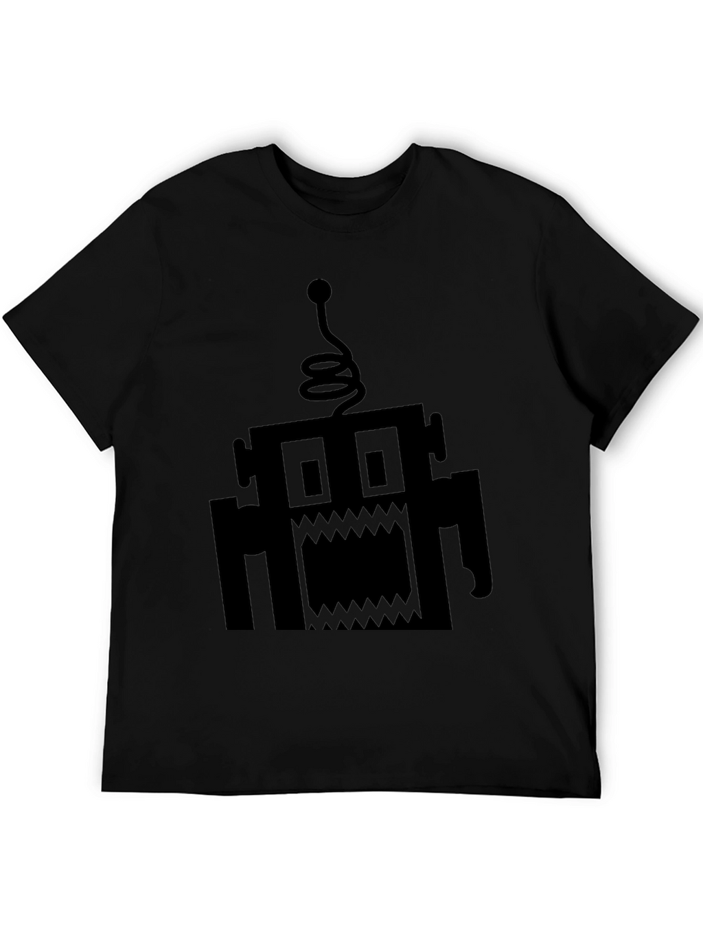 Monster Robot Graphic Black T-Shirt