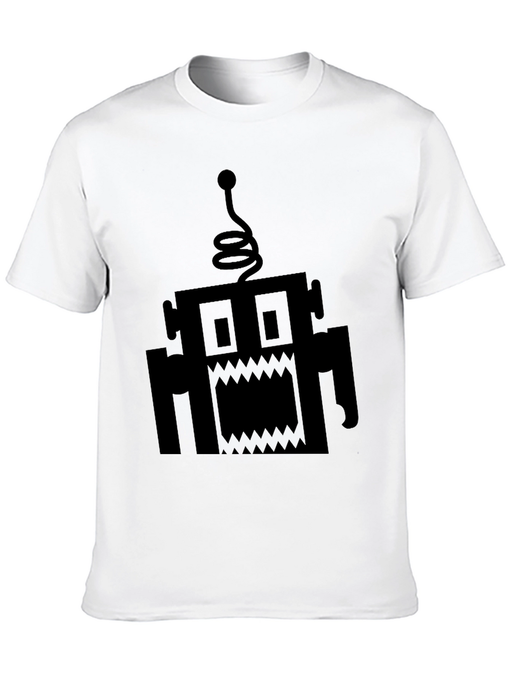 Monster Robot Graphic Black T-Shirt