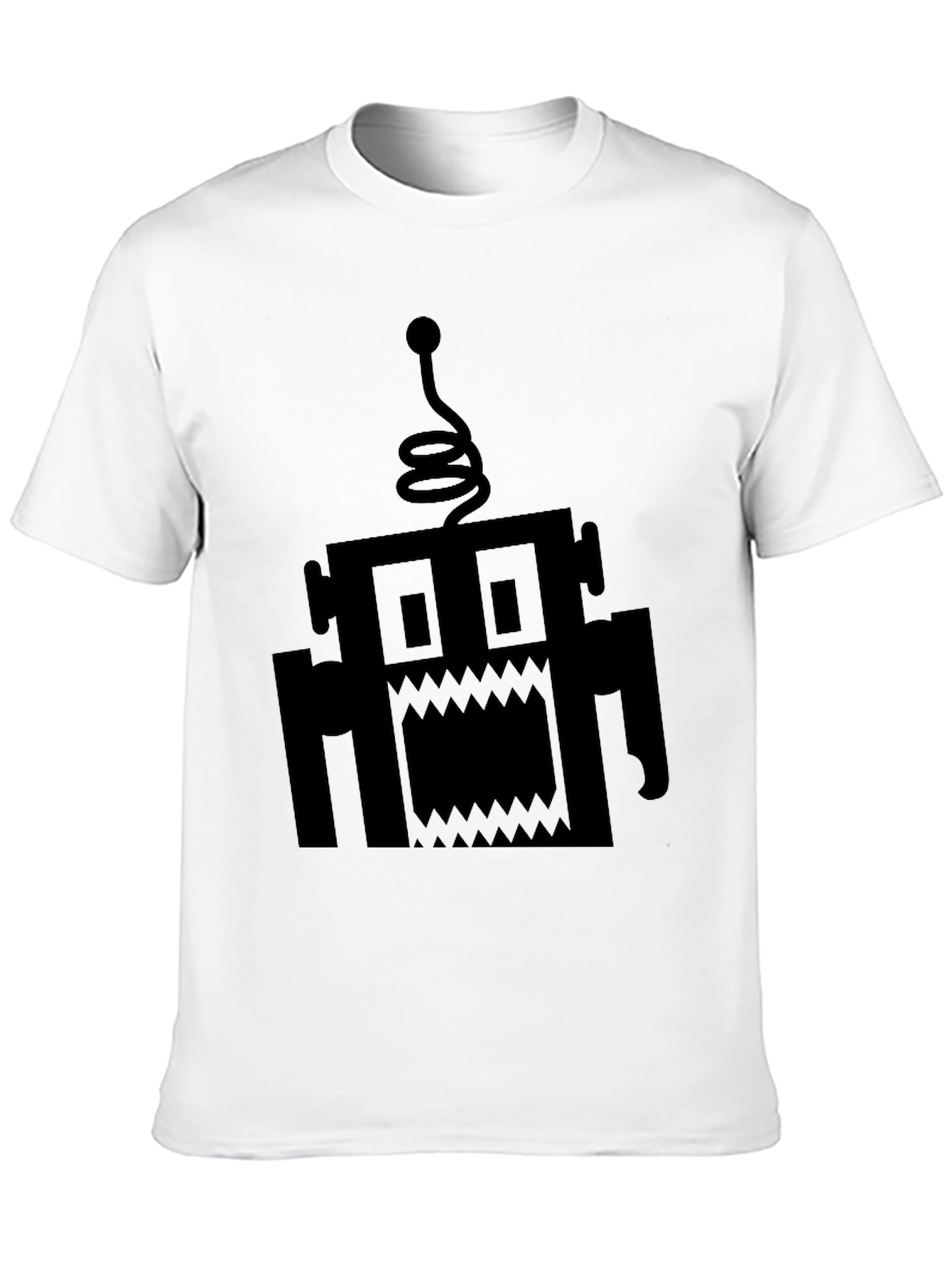 Monster Robot Graphic Black T-Shirt