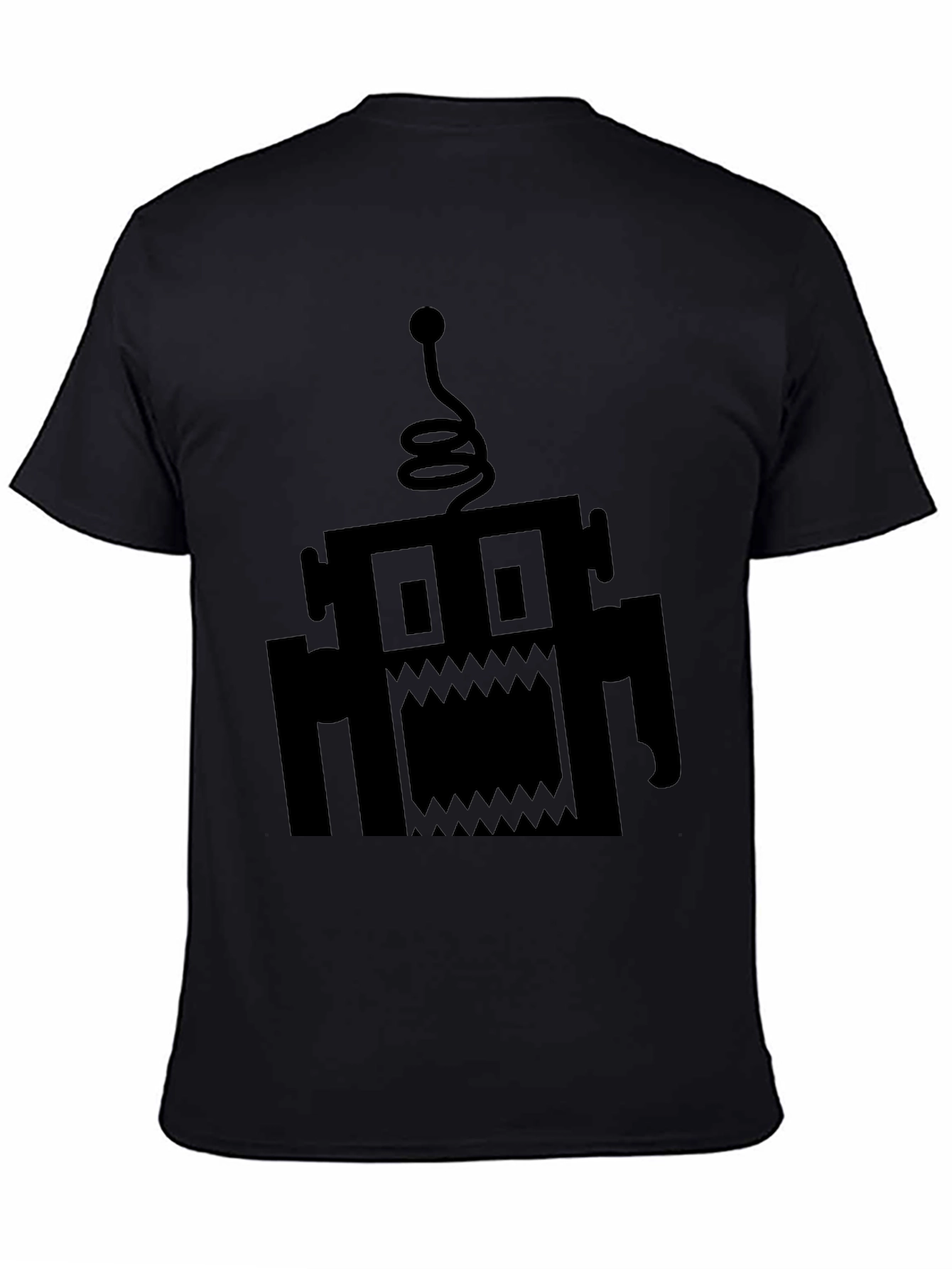 Monster Robot Graphic Black T-Shirt