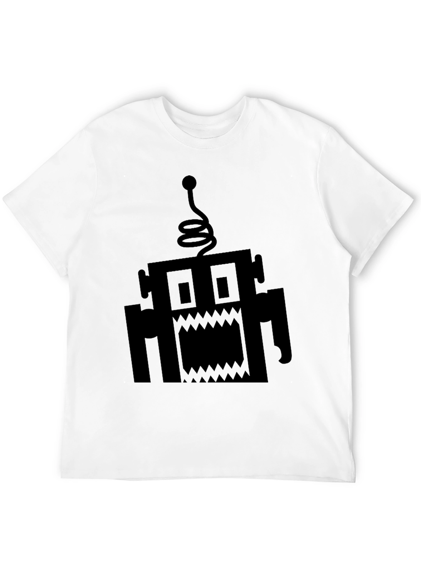 Monster Robot Graphic Black T-Shirt