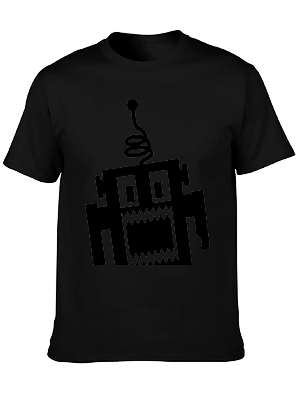 Monster Robot Graphic Black T-Shirt