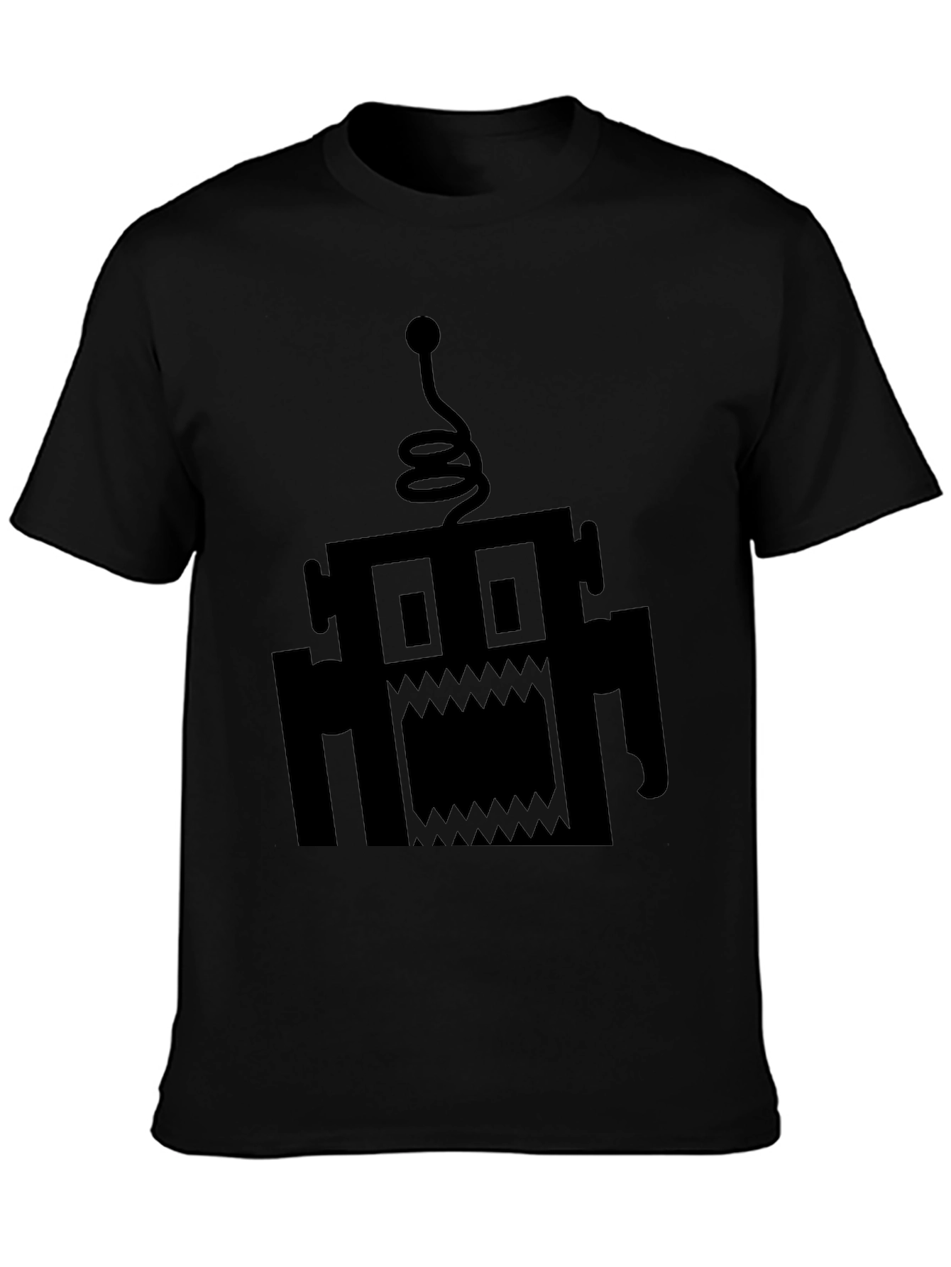 Monster Robot Graphic Black T-Shirt