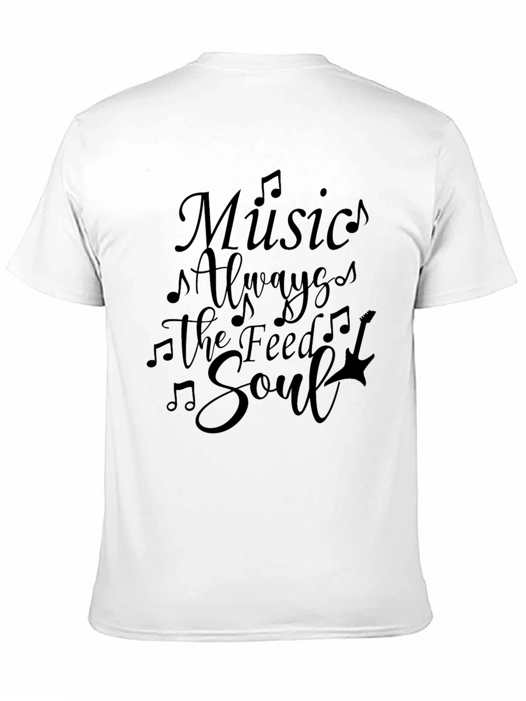 Music Feeds the Soul Black Graphic Tee