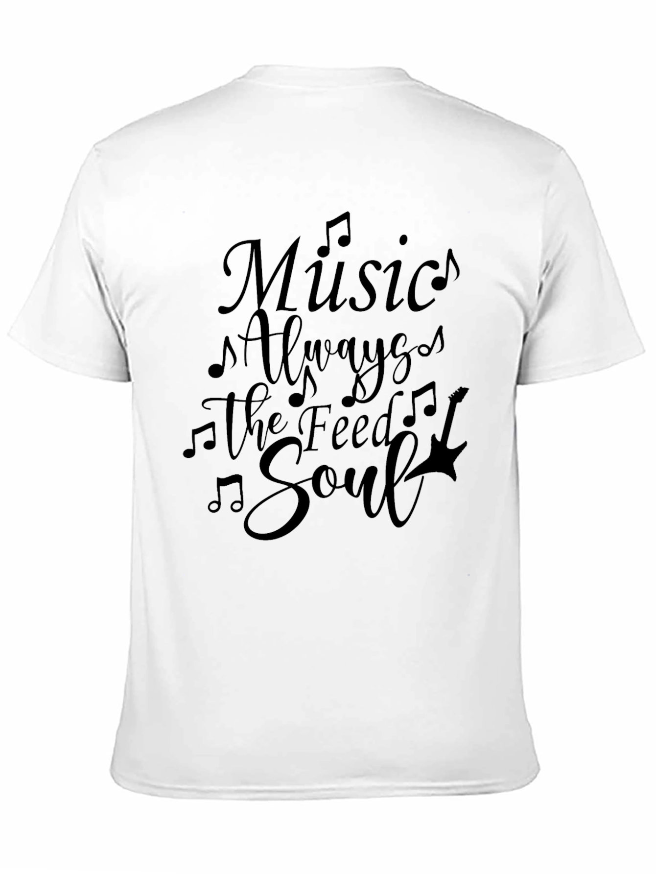Music Feeds the Soul Black Graphic Tee