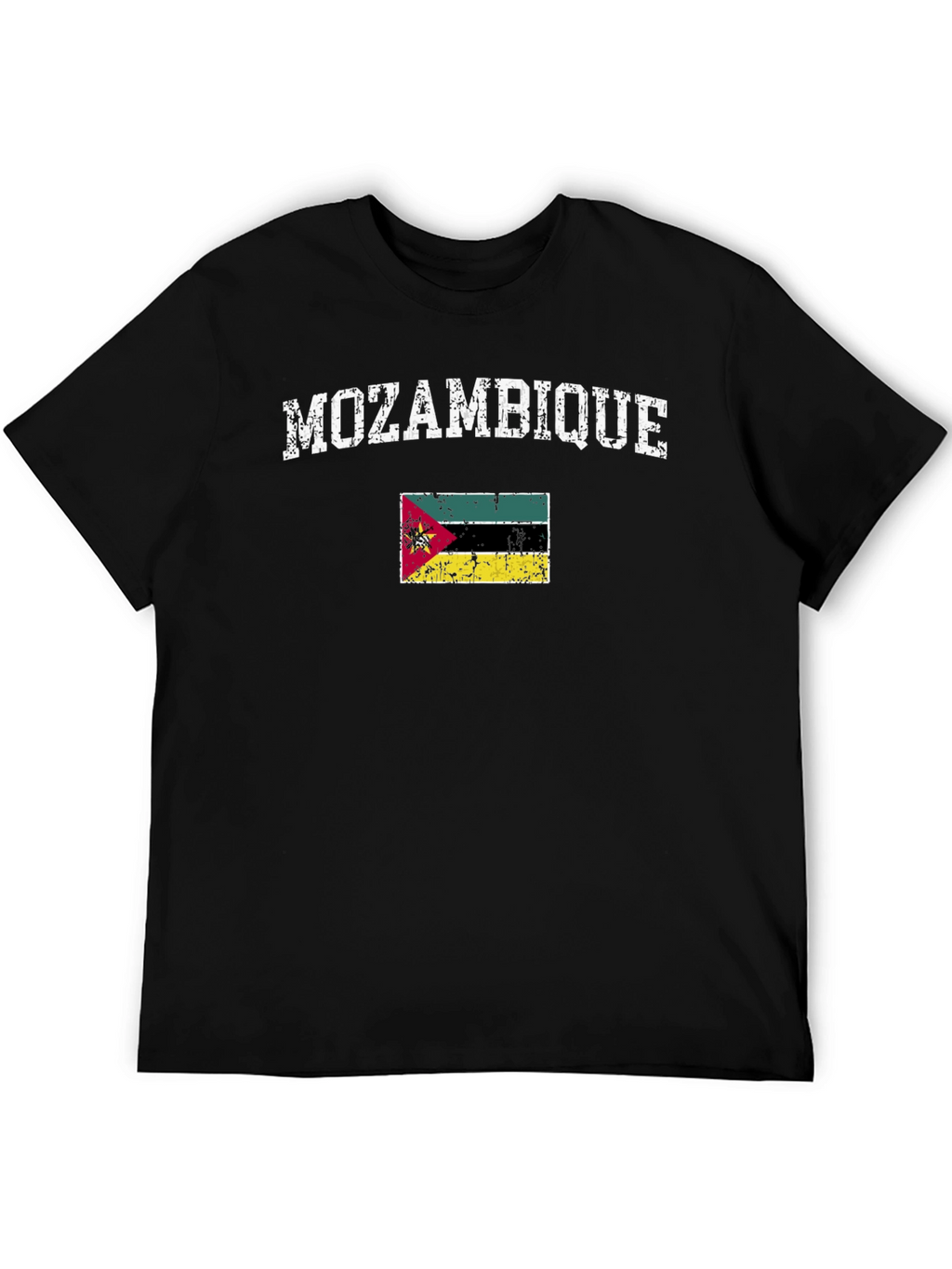Mozambique Flag Graphic Tee - Distressed Print