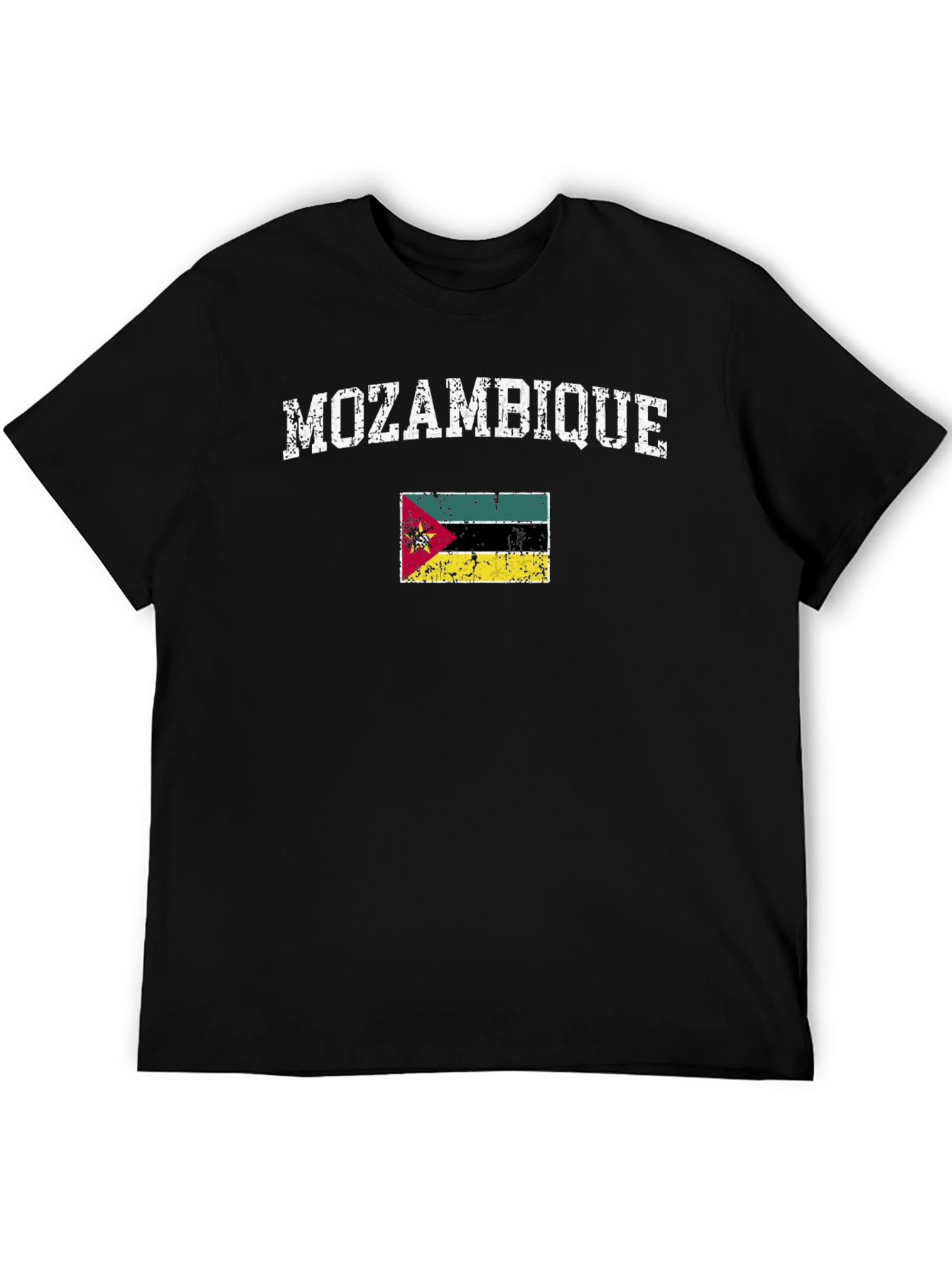 Mozambique Flag Graphic Tee - Distressed Print