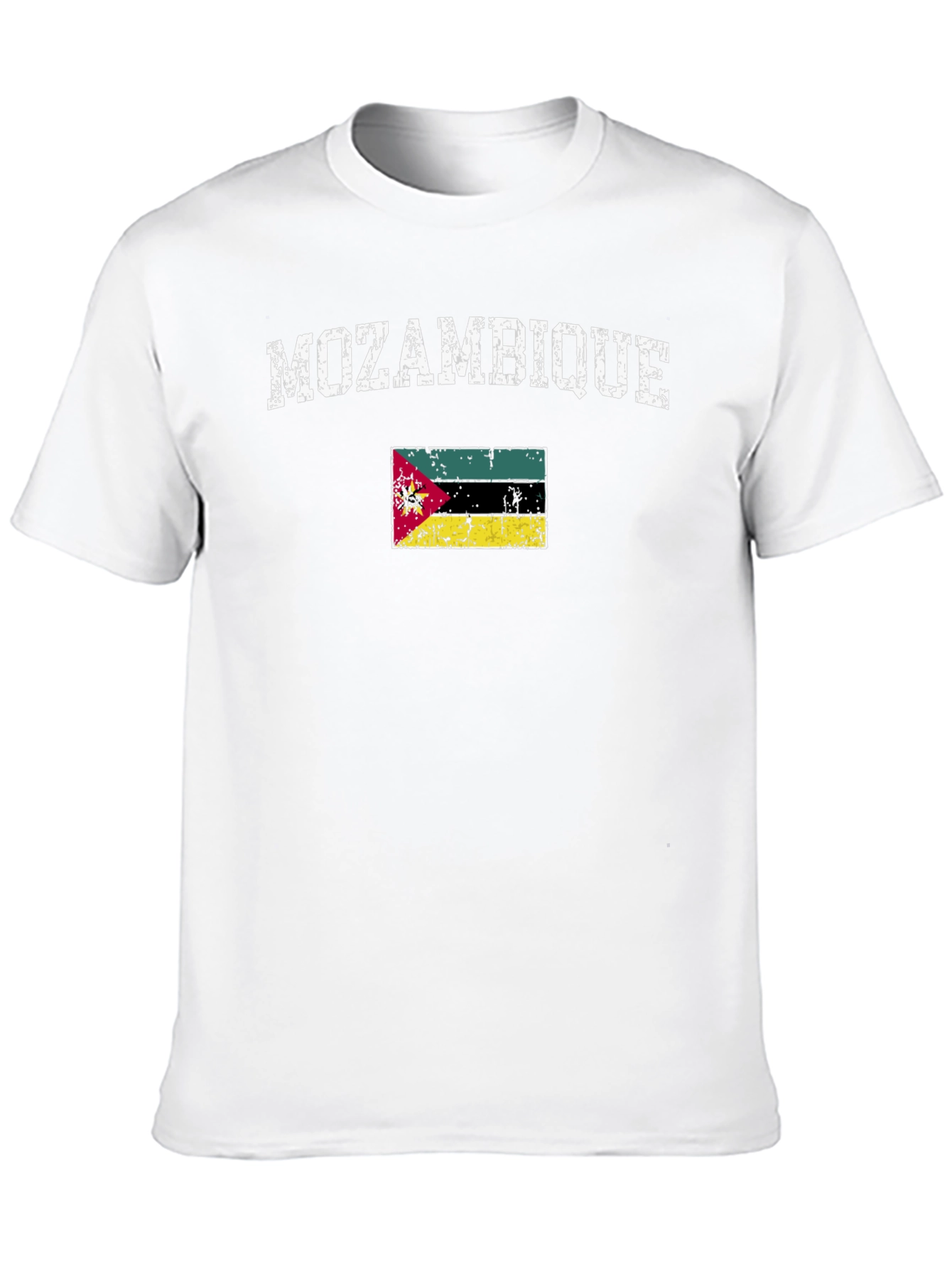 Mozambique Flag Graphic Tee - Distressed Print