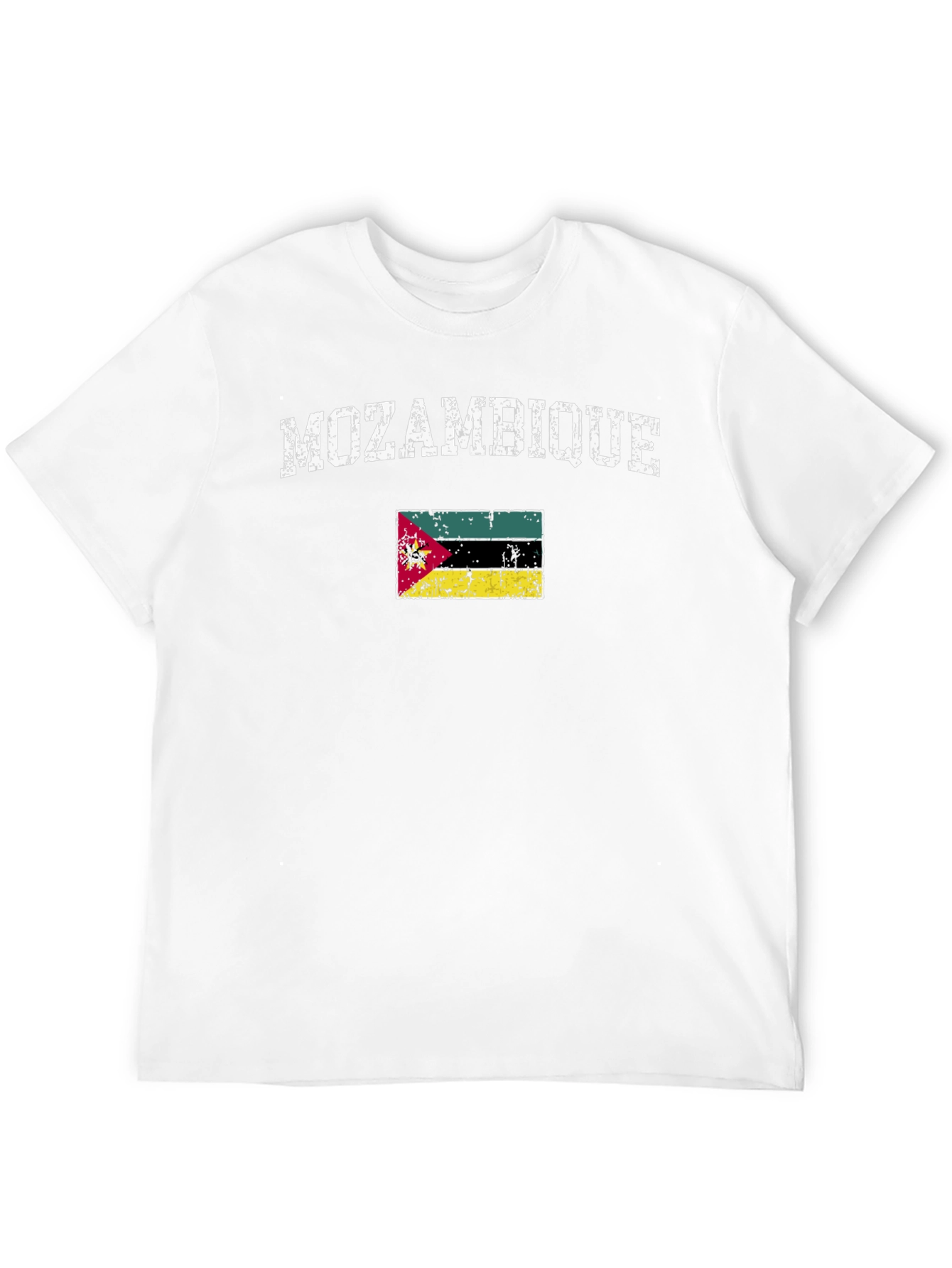 Mozambique Flag Graphic Tee - Distressed Print