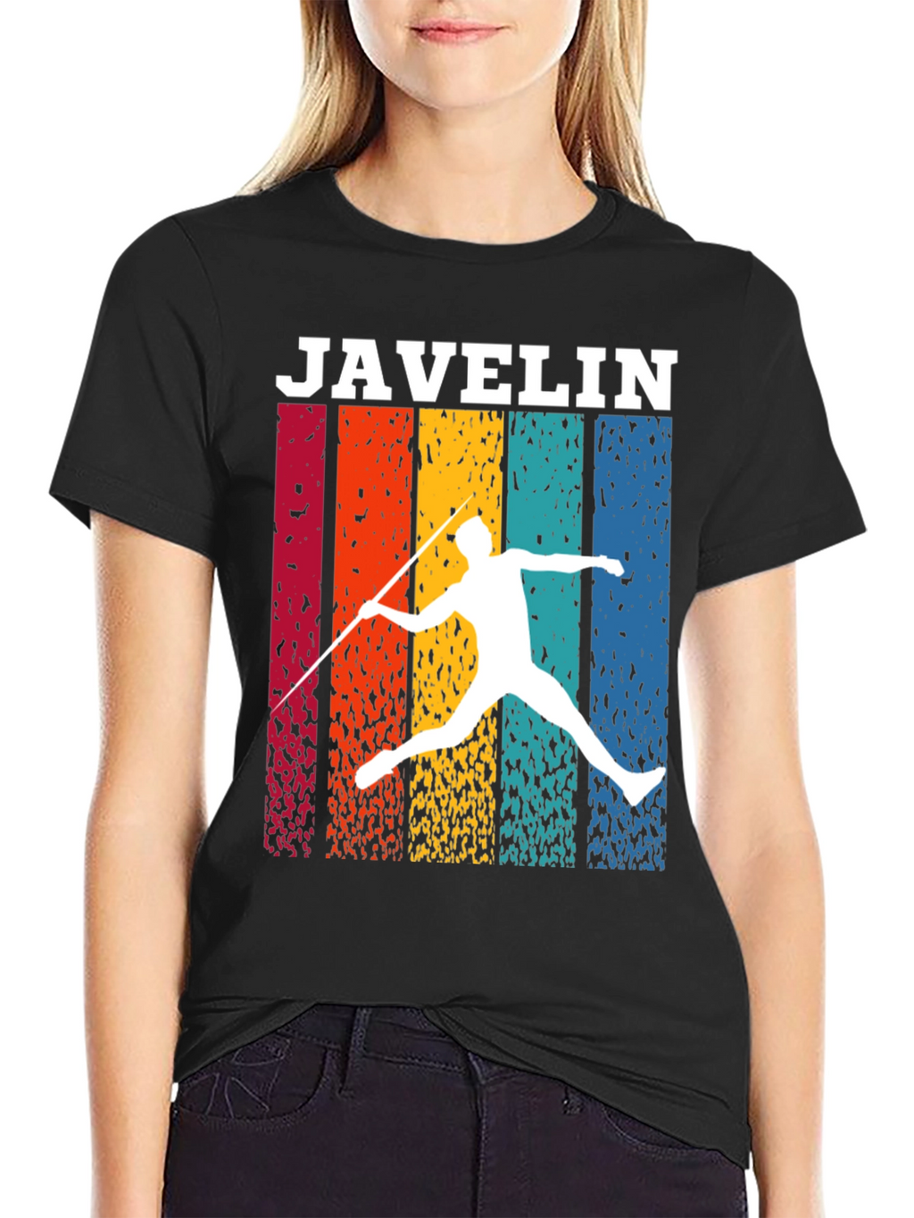 Javelin Thrower Retro Style Graphic Tee