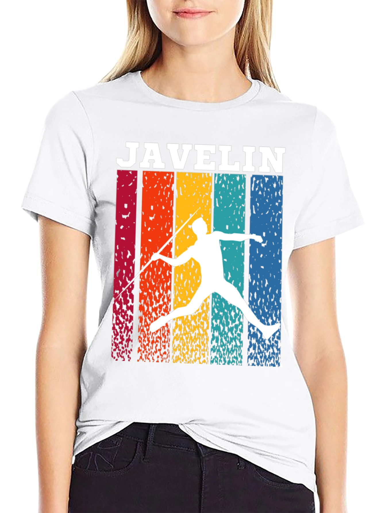 Javelin Thrower Retro Style Graphic Tee