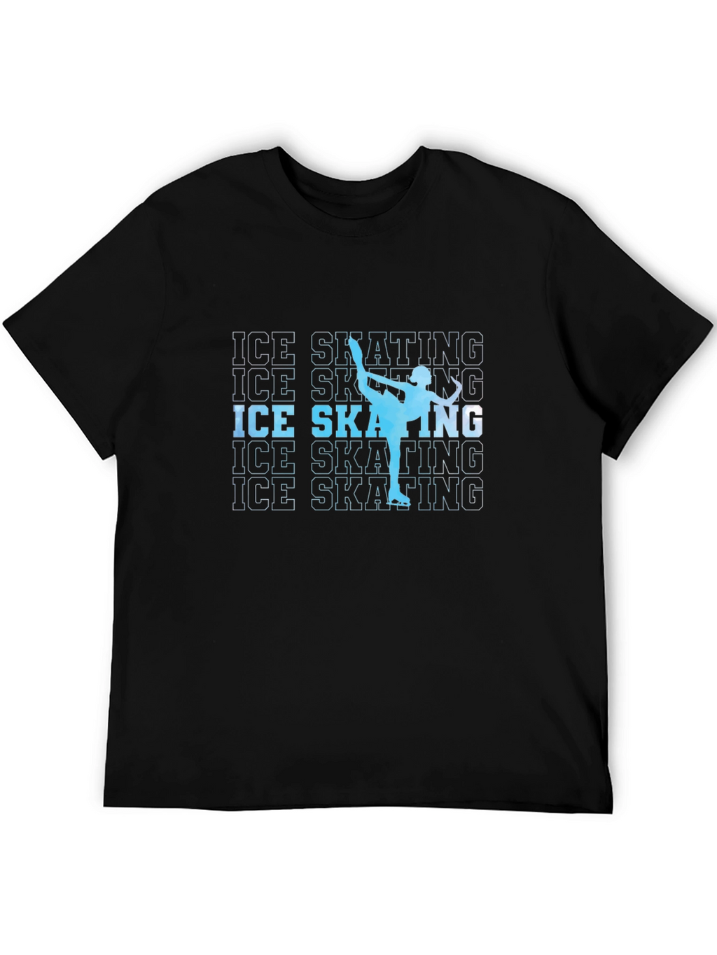 Ice Skating Silhouette Graphic T-Shirt