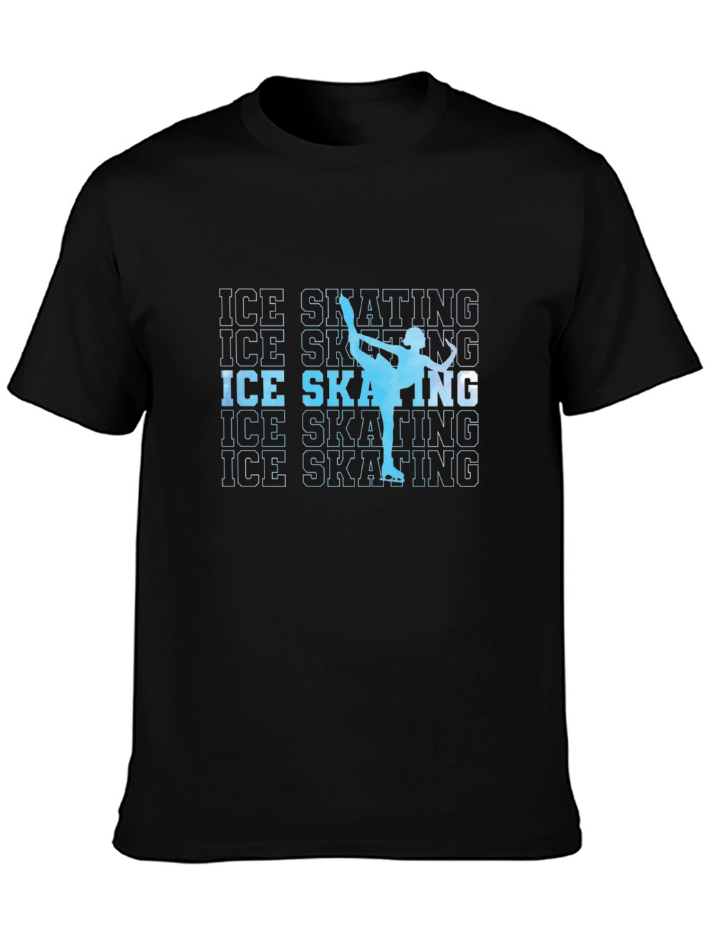Ice Skating Silhouette Graphic T-Shirt