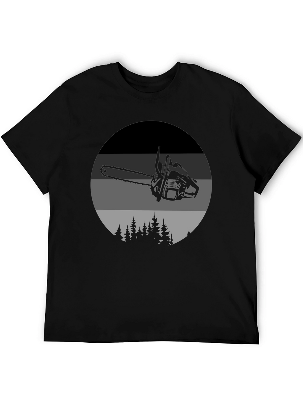 Chainsaw Forest Graphic Tee - Black