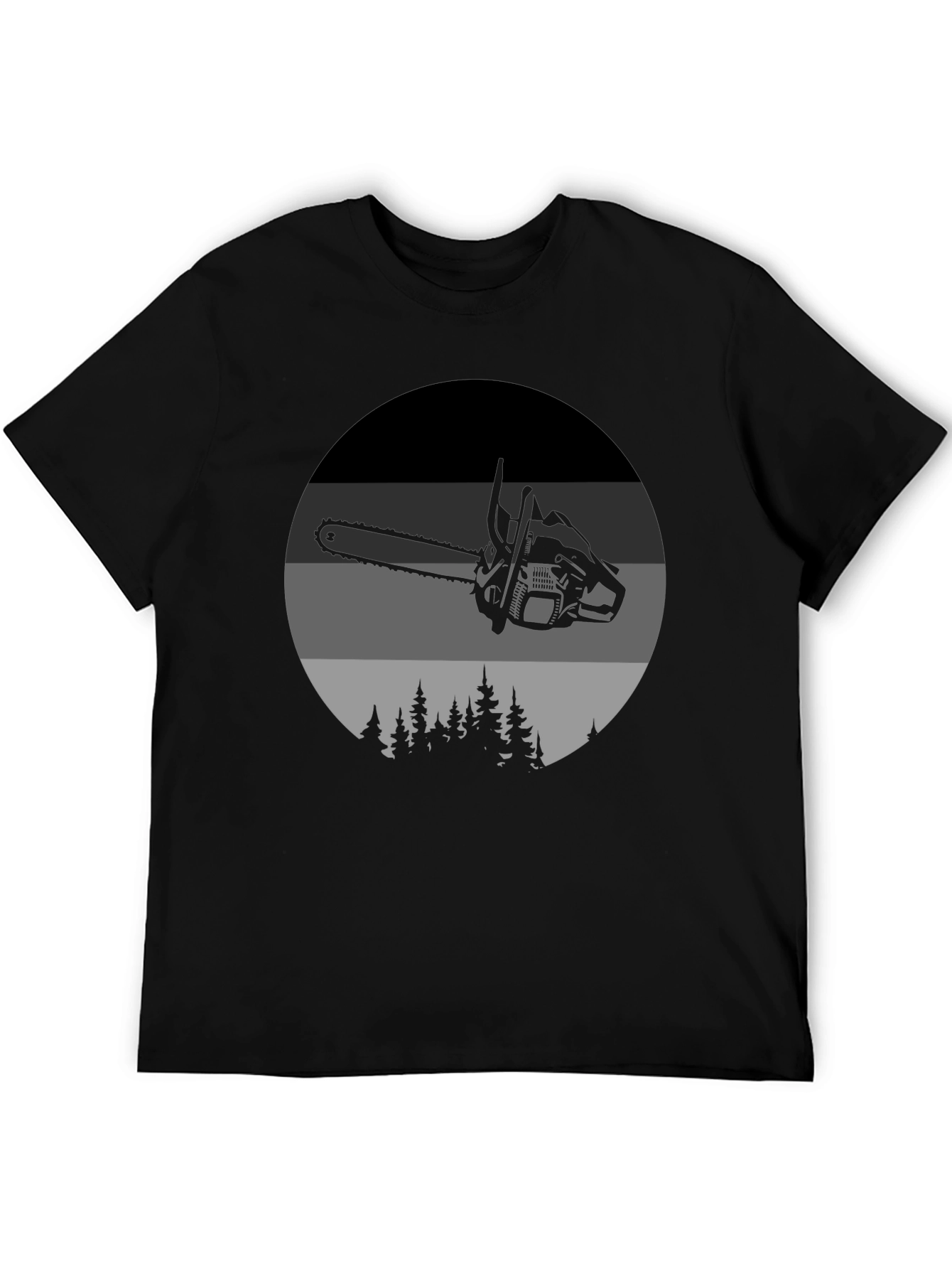 Chainsaw Forest Graphic Tee - Black