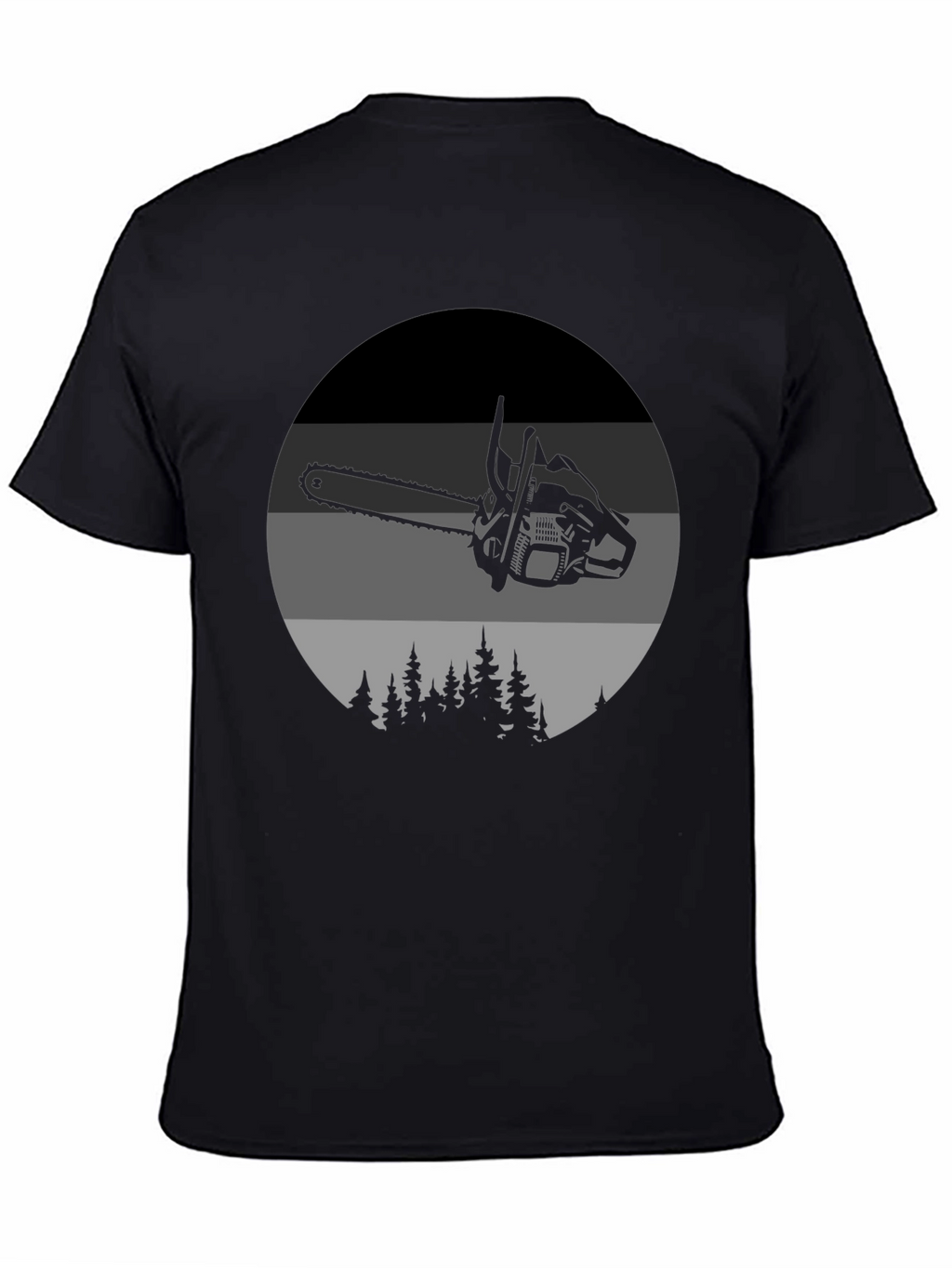 Chainsaw Forest Graphic Tee - Black