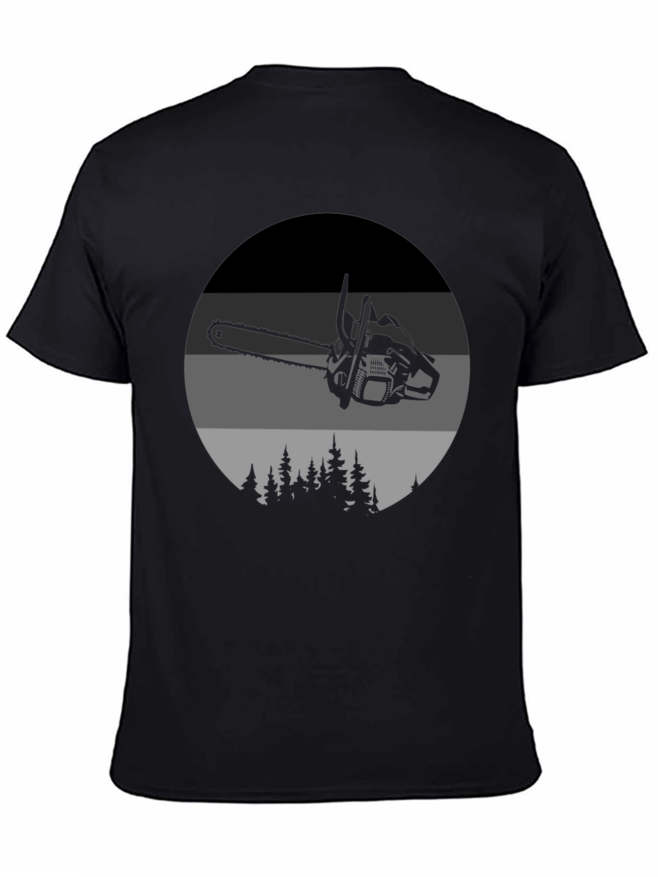 Chainsaw Forest Graphic Tee - Black