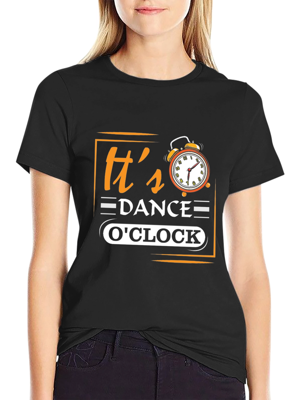 Its Dance OClock Black Graphic Tee