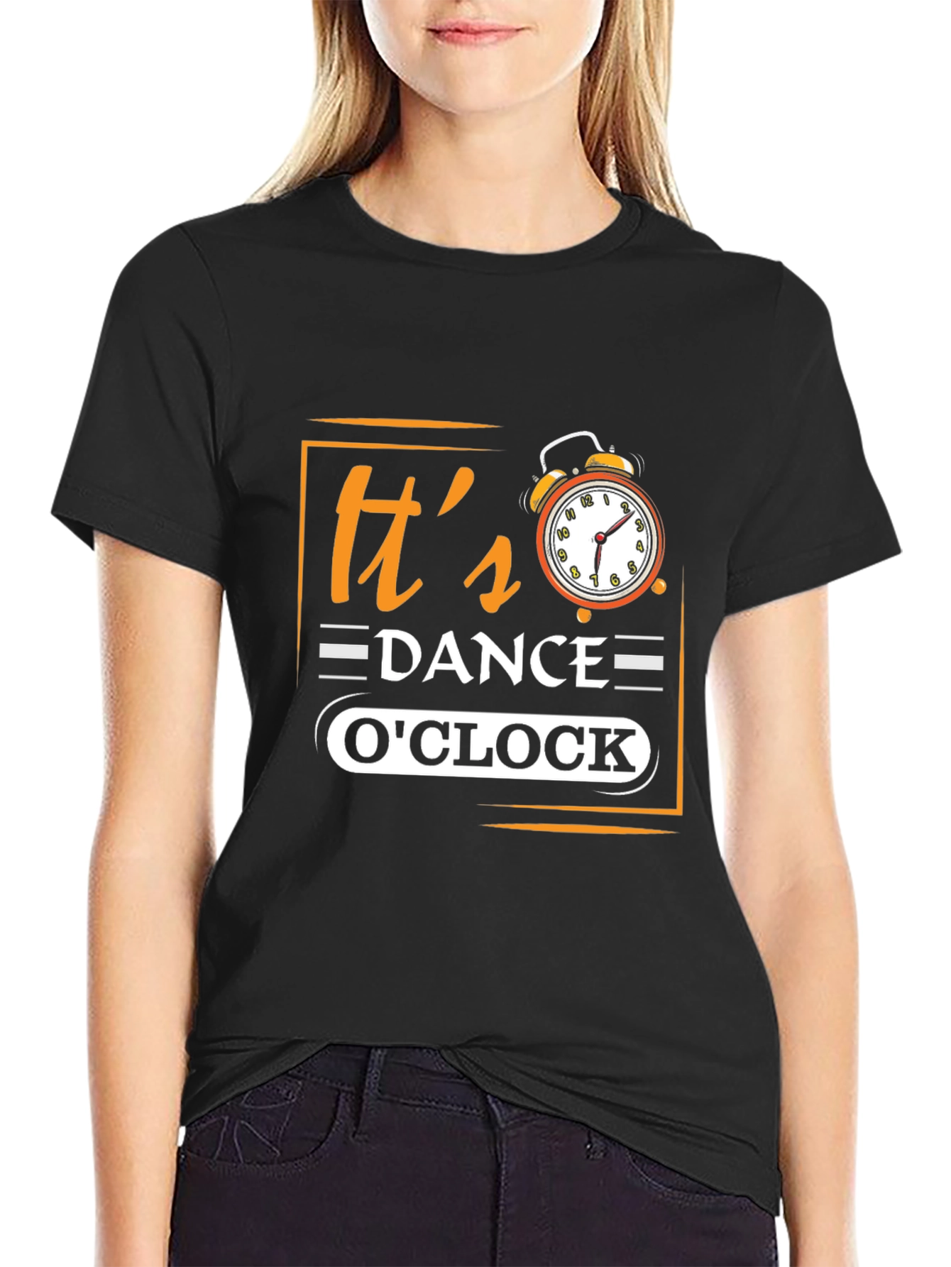 Its Dance OClock Black Graphic Tee