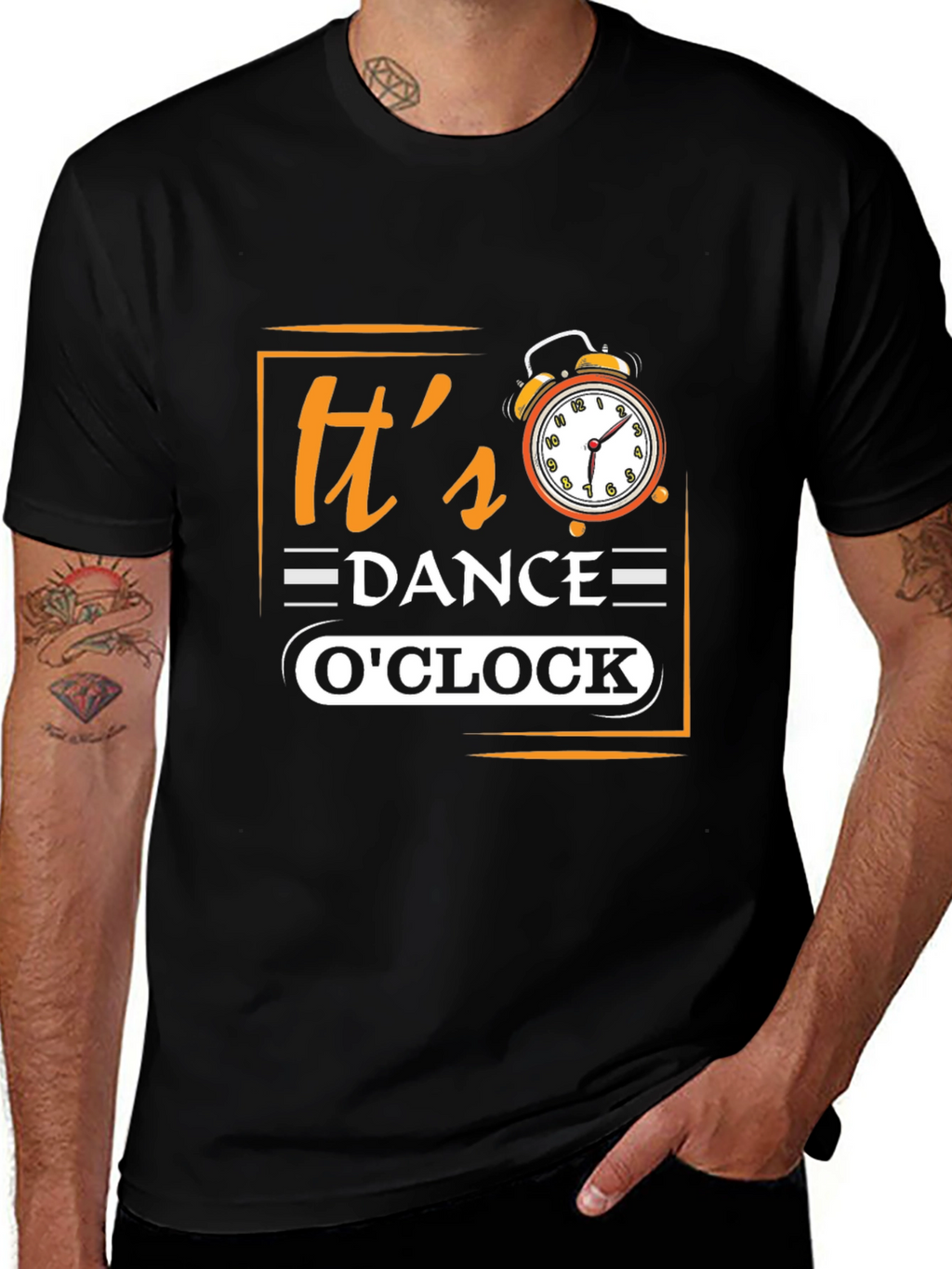 Its Dance OClock Black Graphic Tee