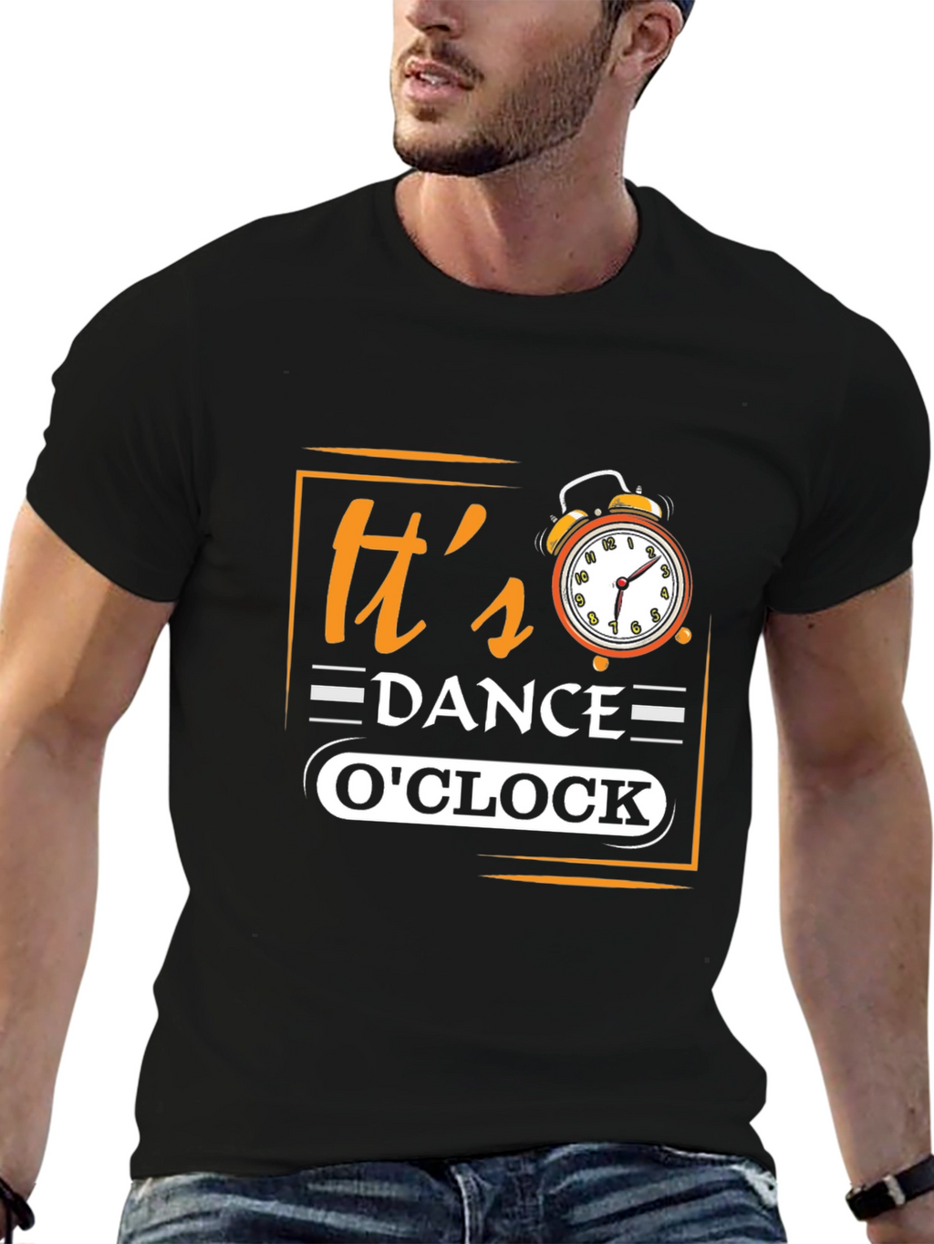 Its Dance OClock Black Graphic Tee
