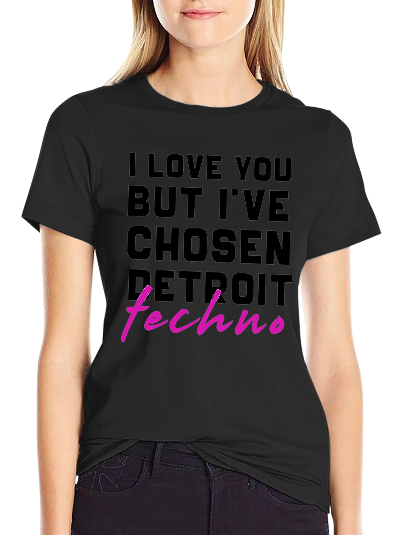 I Love You But Detroit Techno Graphic Tee