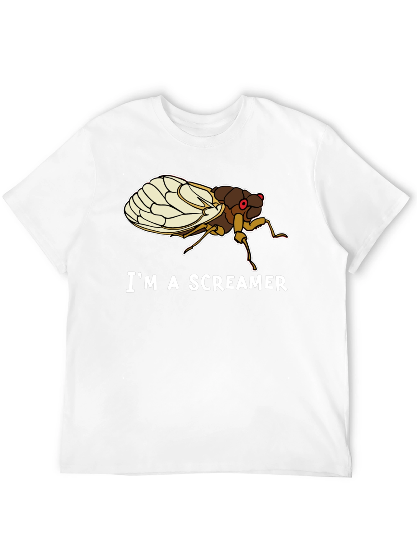 Im A Screamer Cicada Bug Black T-Shirt