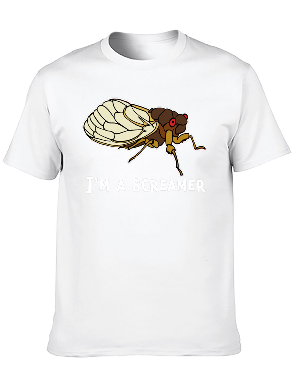 Im A Screamer Cicada Bug Black T-Shirt