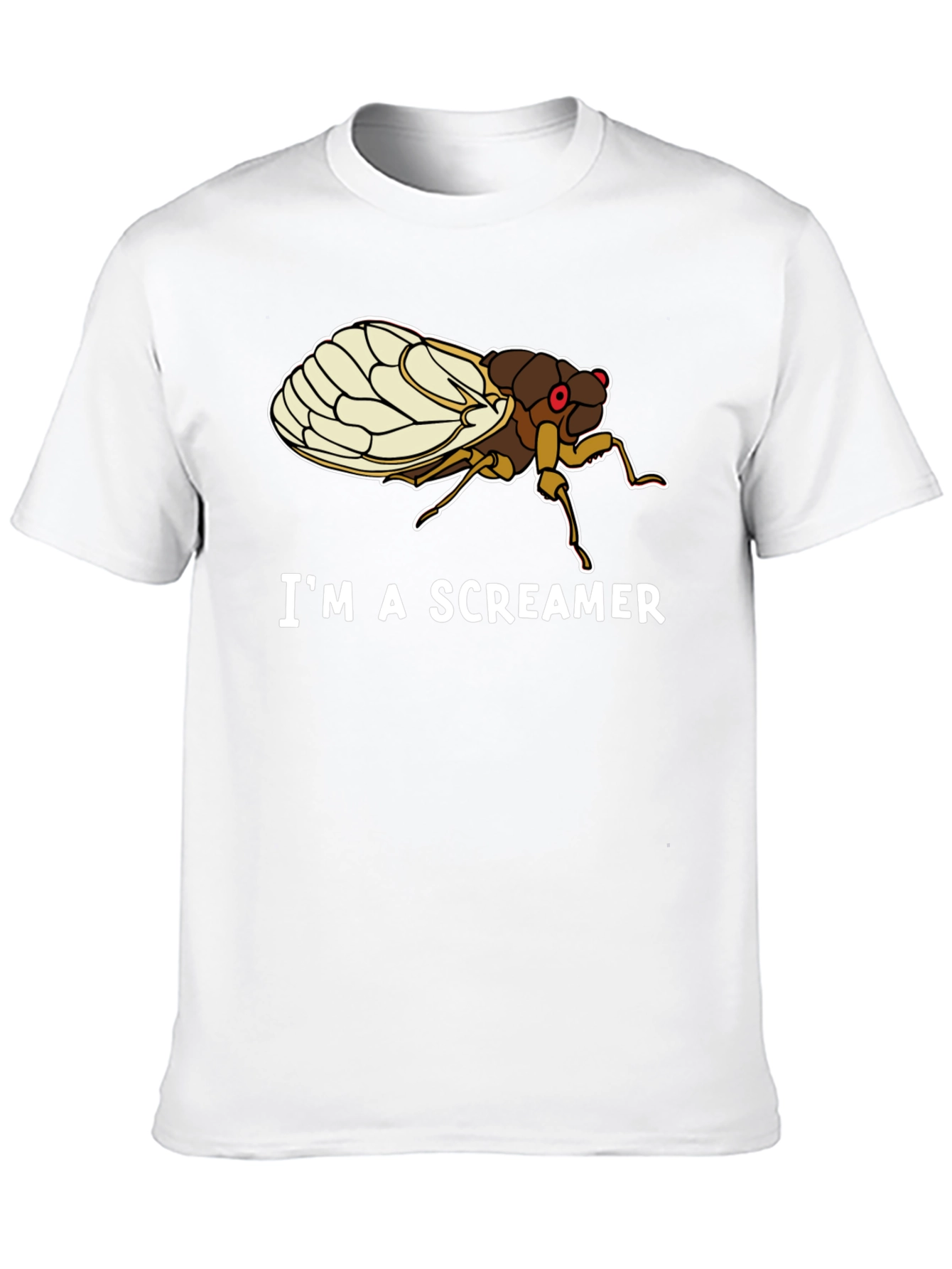 Im A Screamer Cicada Bug Black T-Shirt