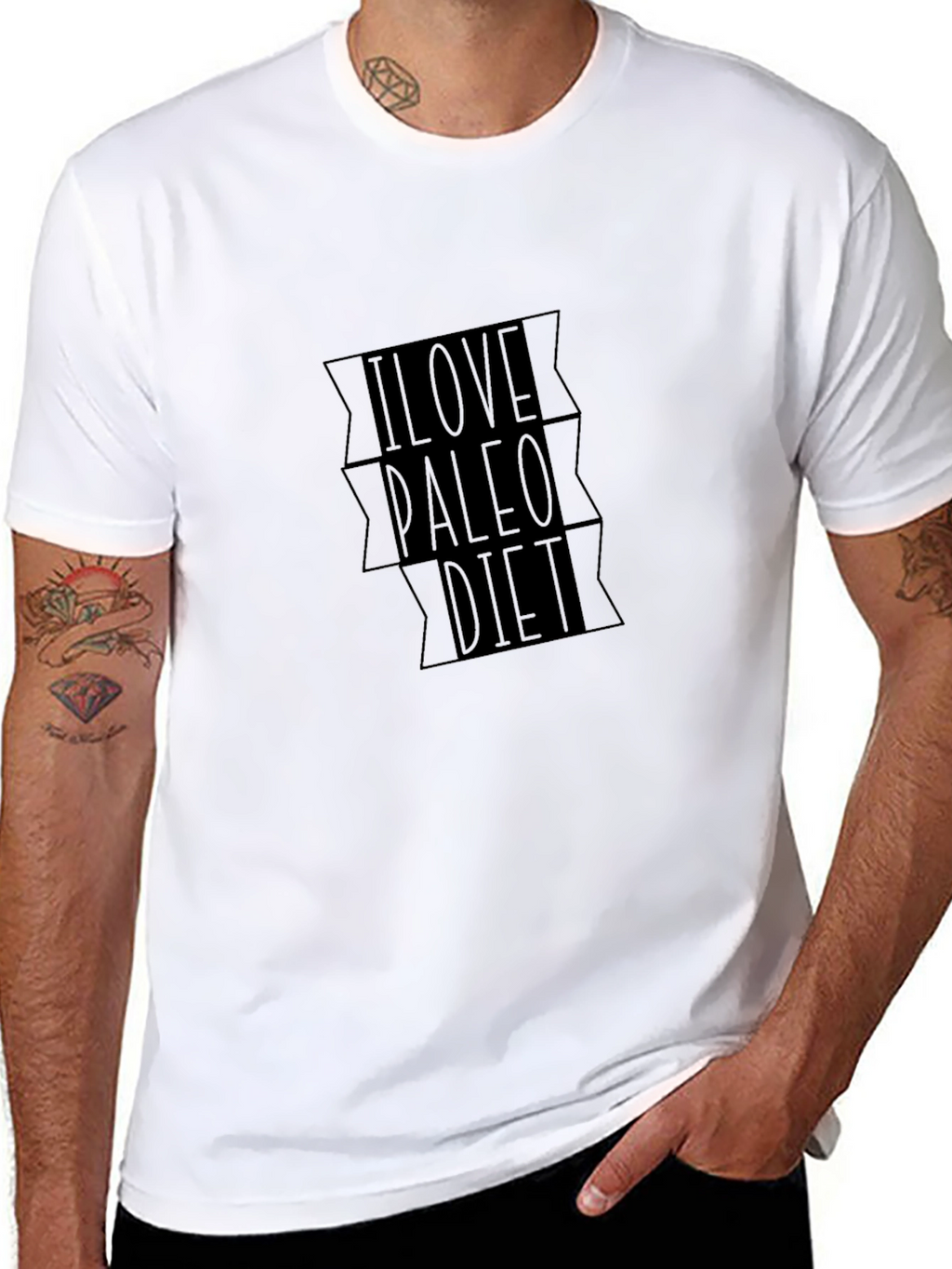 I Love Paleo Diet Graphic T-Shirt