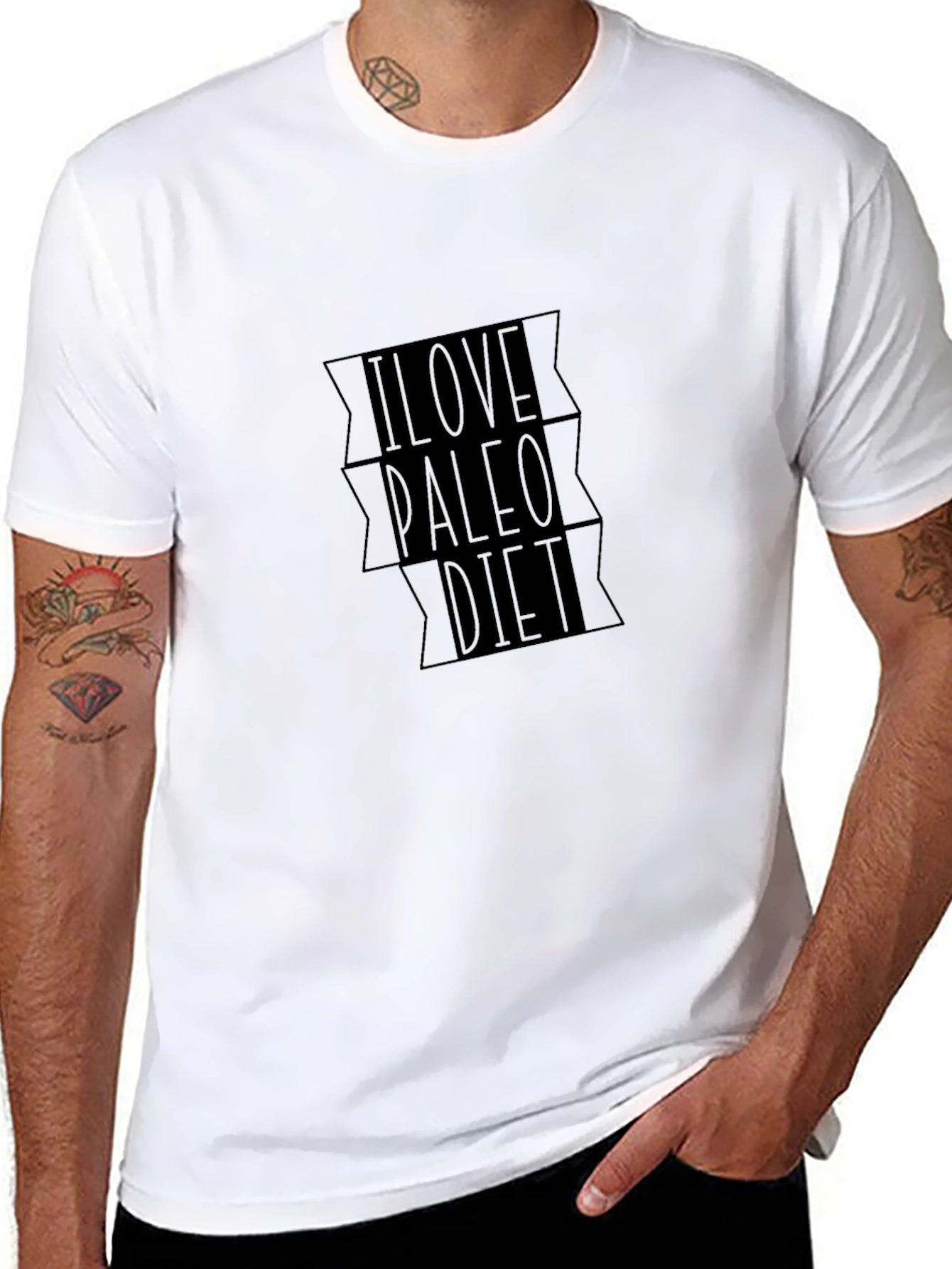 I Love Paleo Diet Graphic T-Shirt