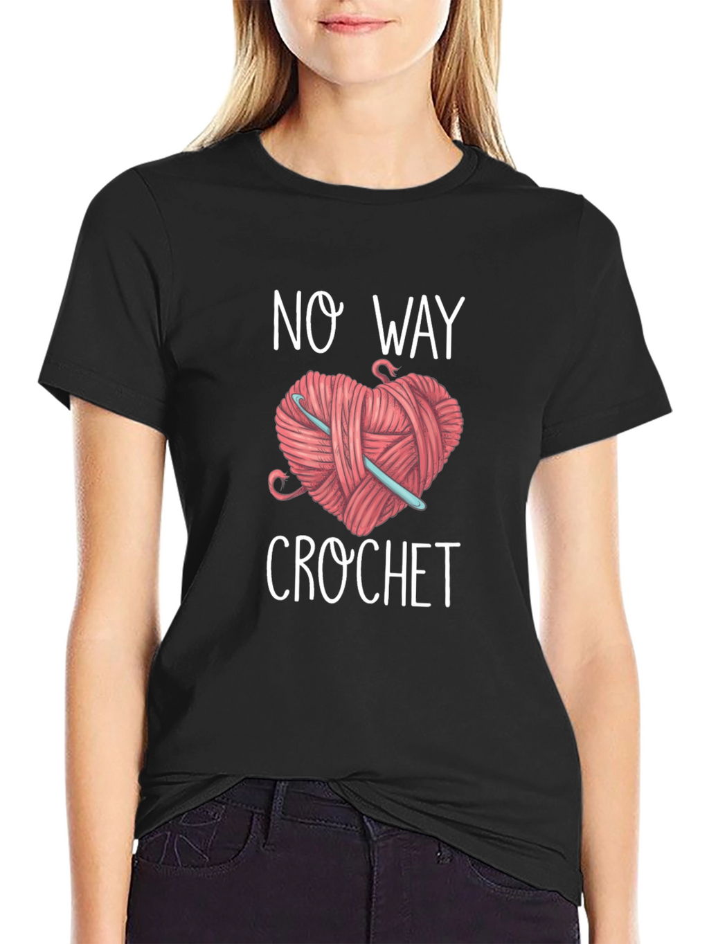 No Way Crochet Graphic T-Shirt