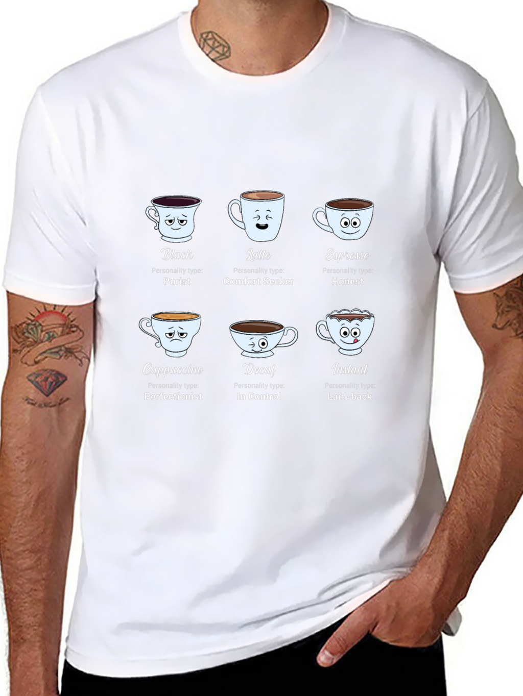 Coffee Personality Black T-Shirt