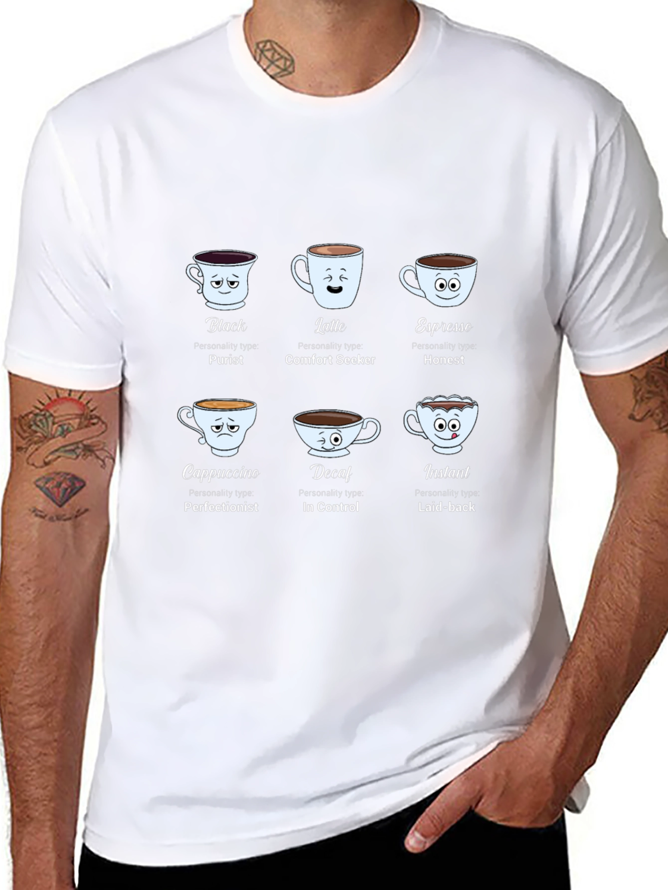 Coffee Personality Black T-Shirt