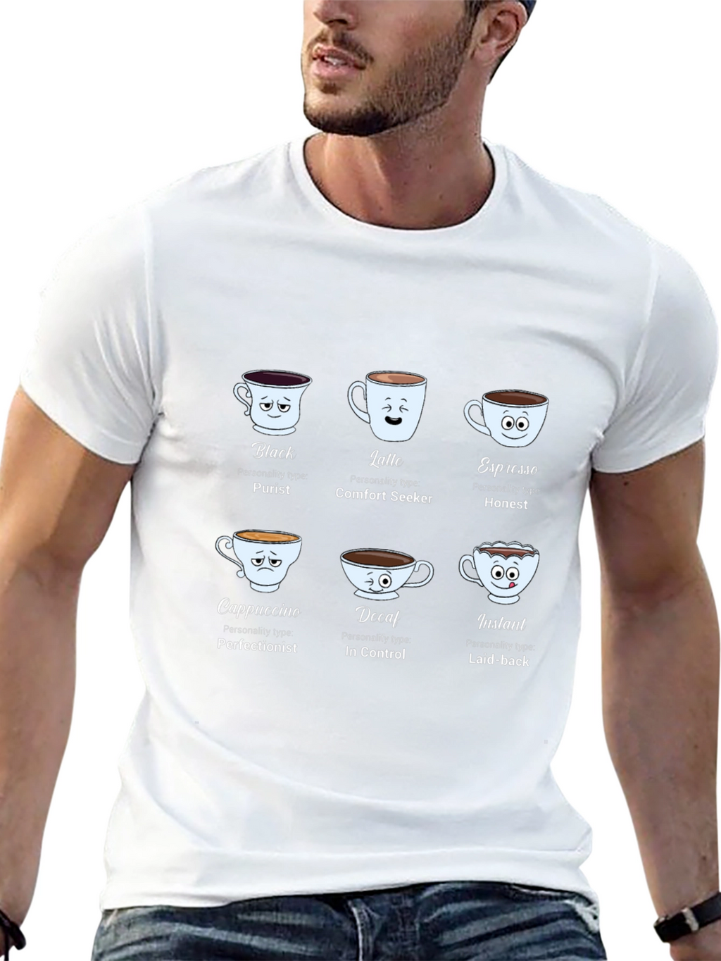 Coffee Personality Black T-Shirt