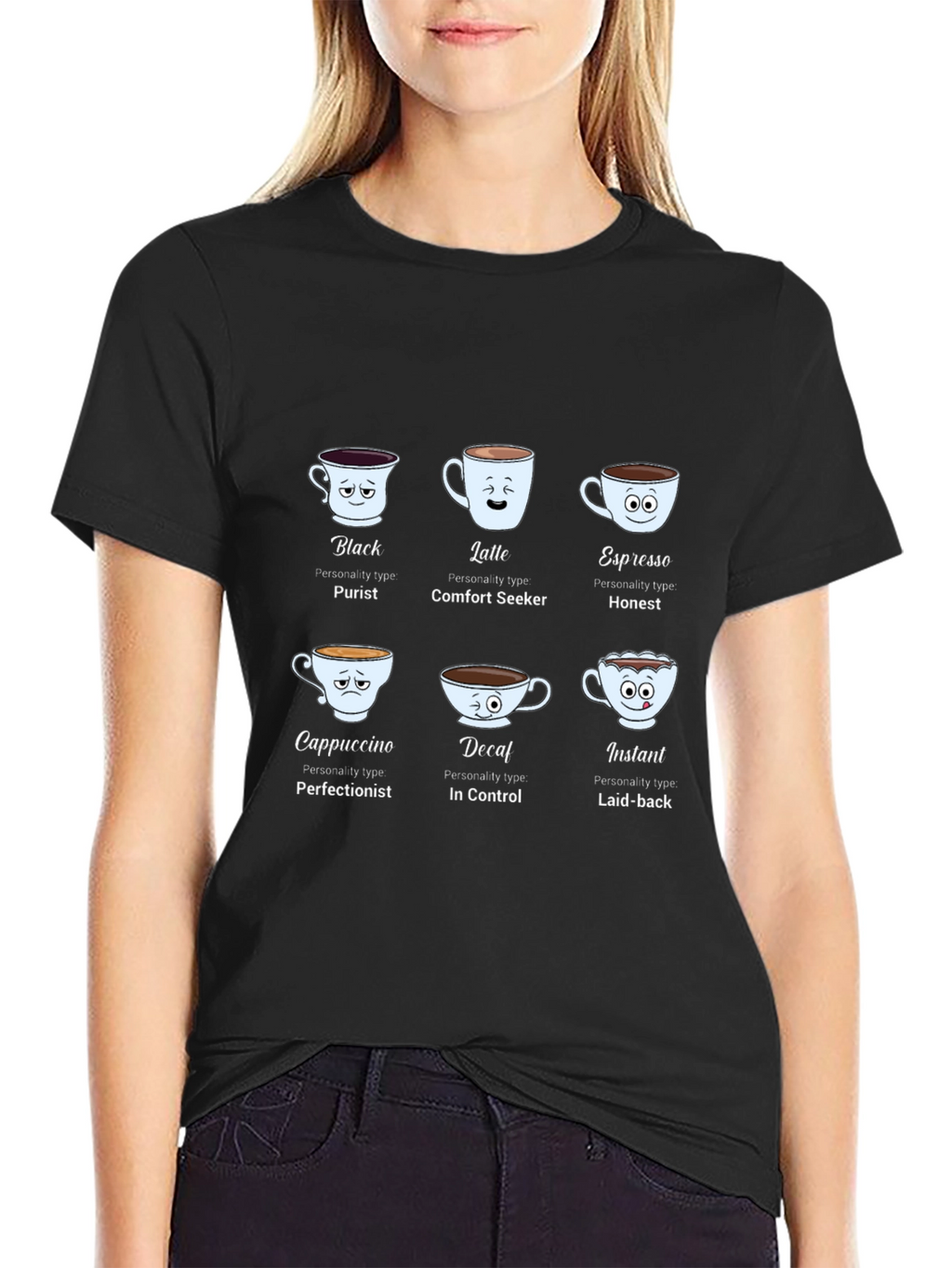 Coffee Personality Black T-Shirt
