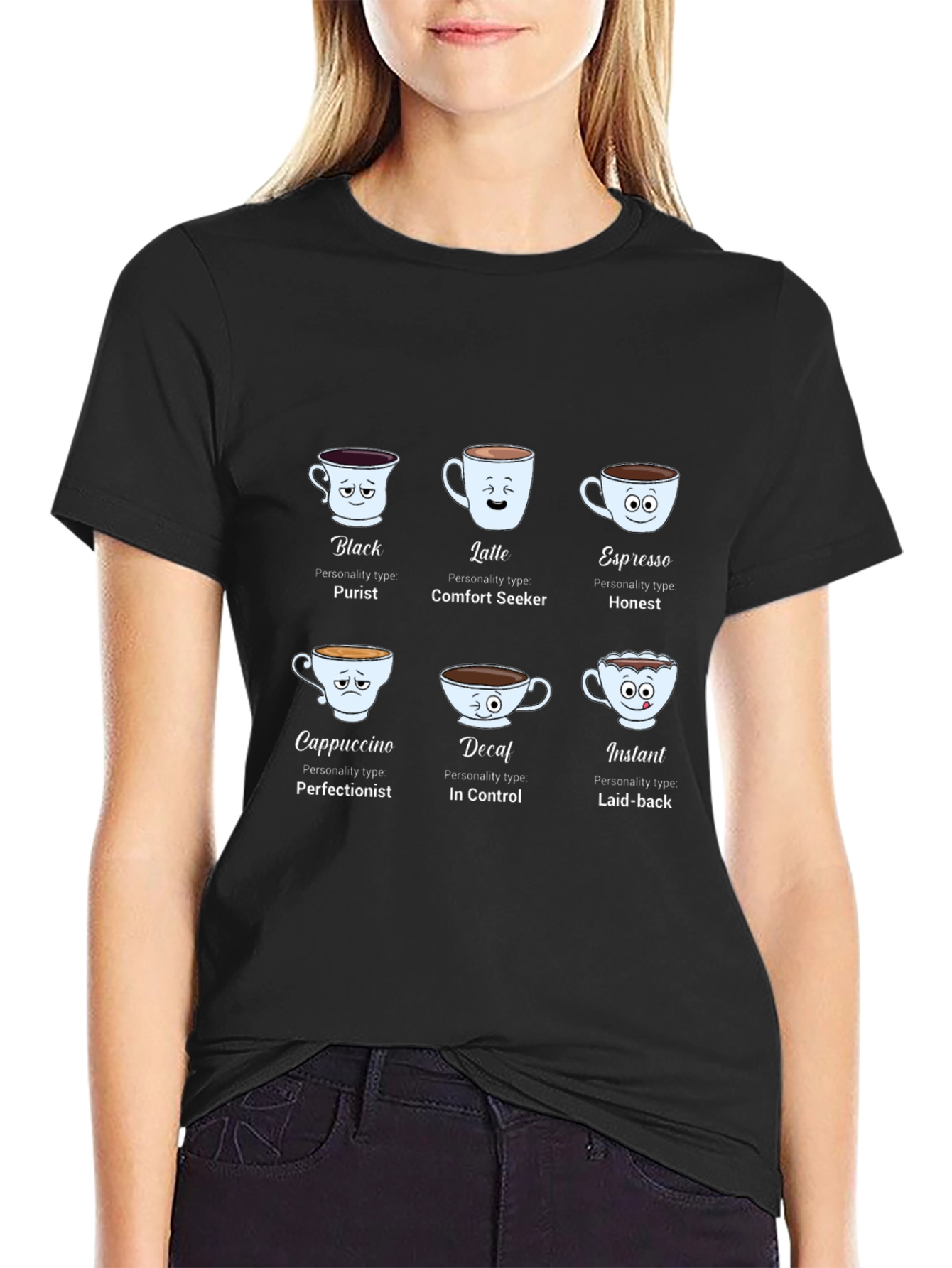 Coffee Personality Black T-Shirt